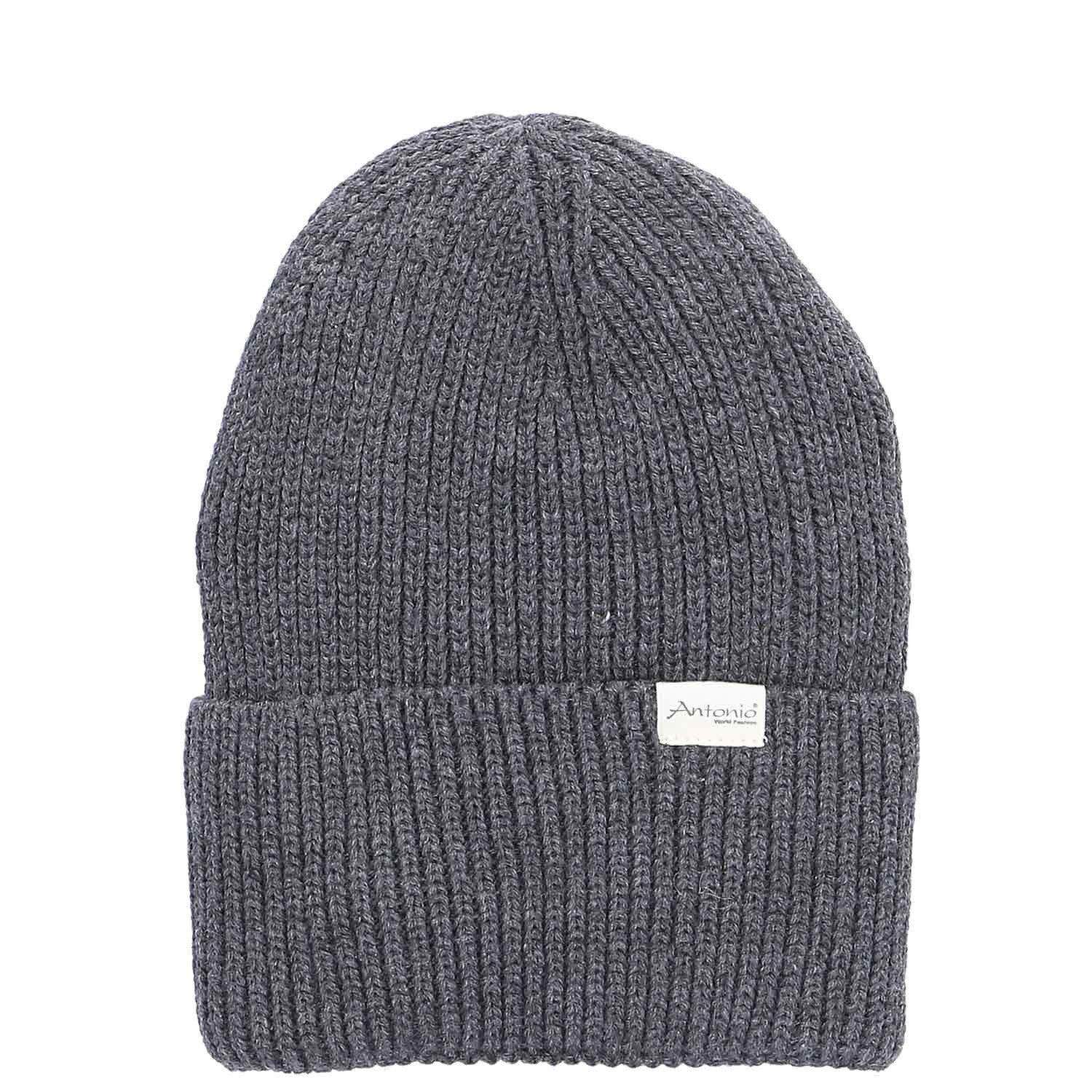 Antonio Strickmütze Antonio Strick Mütze Beanie dunkelgrau (1-St) günstig online kaufen