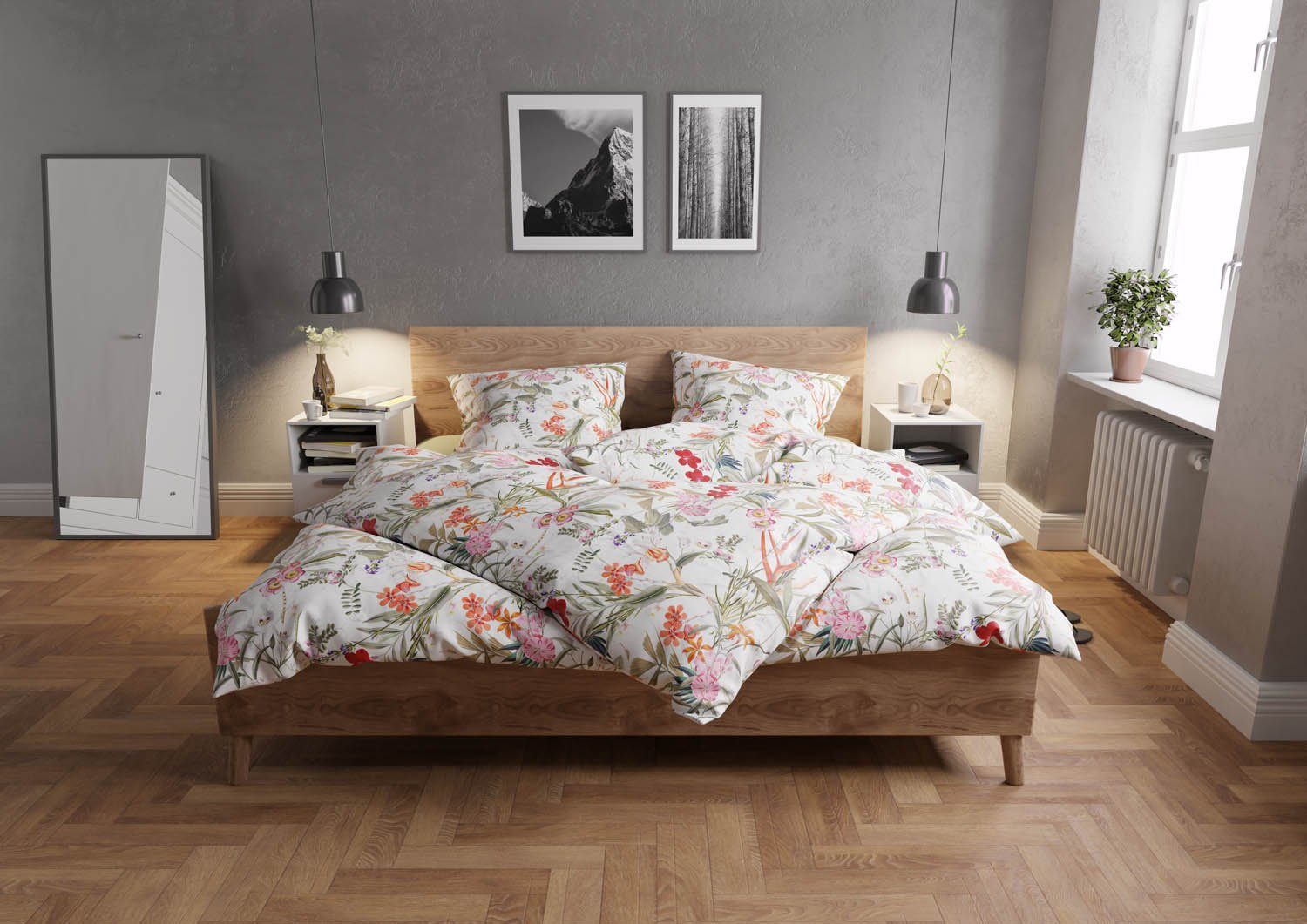 BETTWAESCHE-MIT-STIL Bettwäsche Mako Satin Bettwäsche Tropical günstig online kaufen