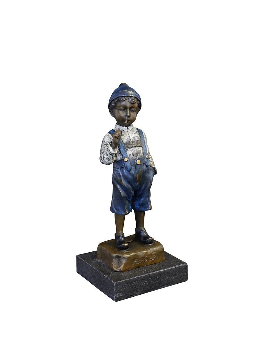AFG Dekoobjekt Bronze Figur eines Jungen mit Zigarette im Mund
