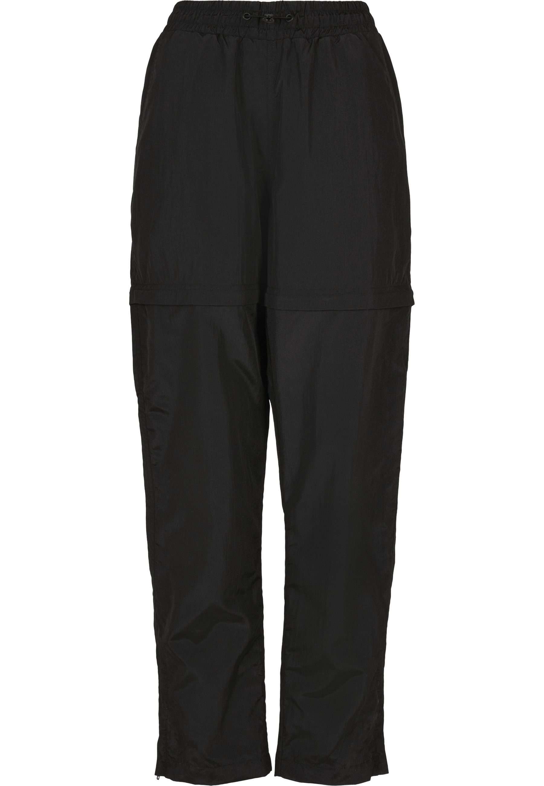 URBAN CLASSICS Stoffhose Urban Classics Damen Ladies Shiny Crinkle Nylon Zip Pants (1-tlg)