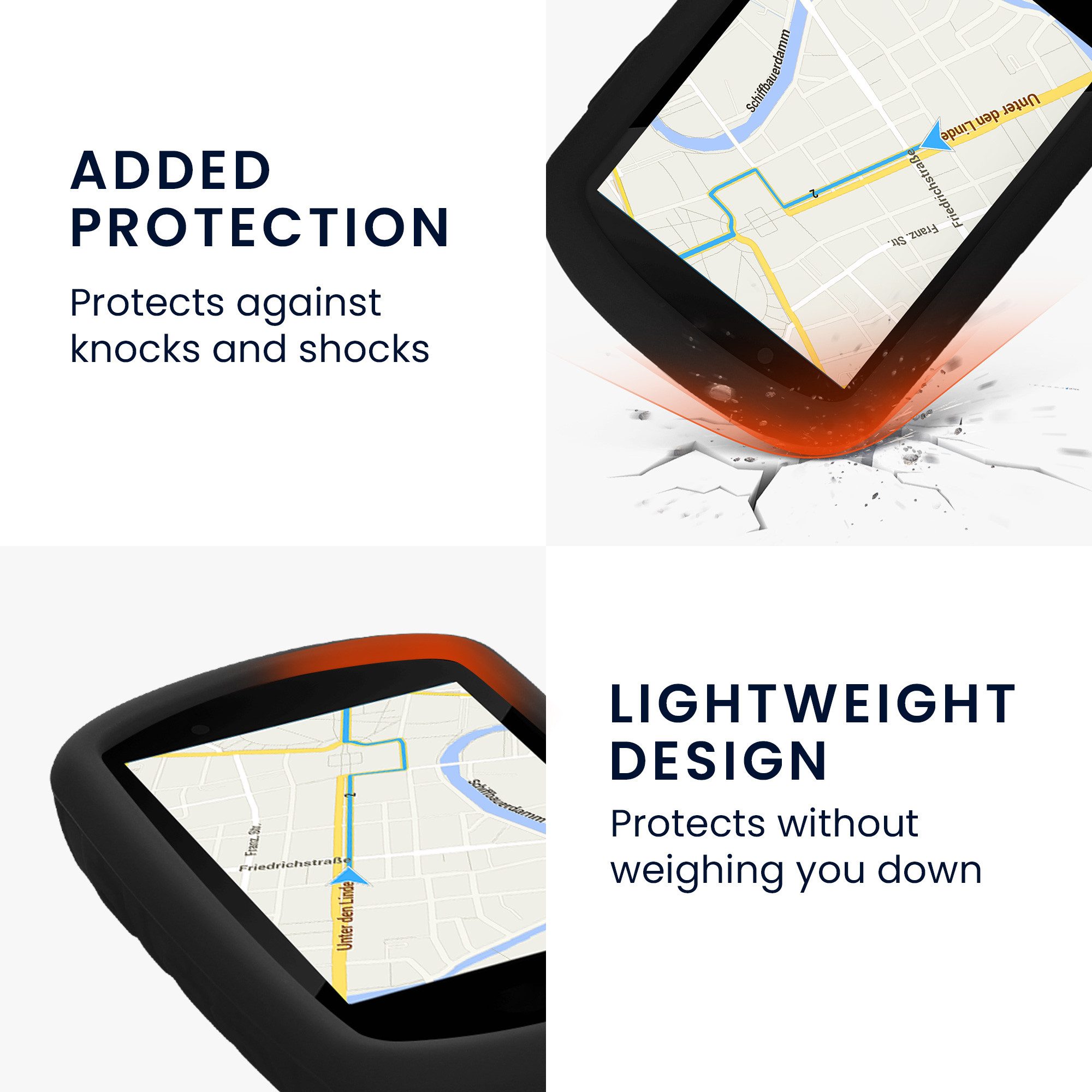 kwmobile Smartphone-Hülle Hülle für Garmin Edge 530, Silikon GPS Fahrrad Case Schutzhülle