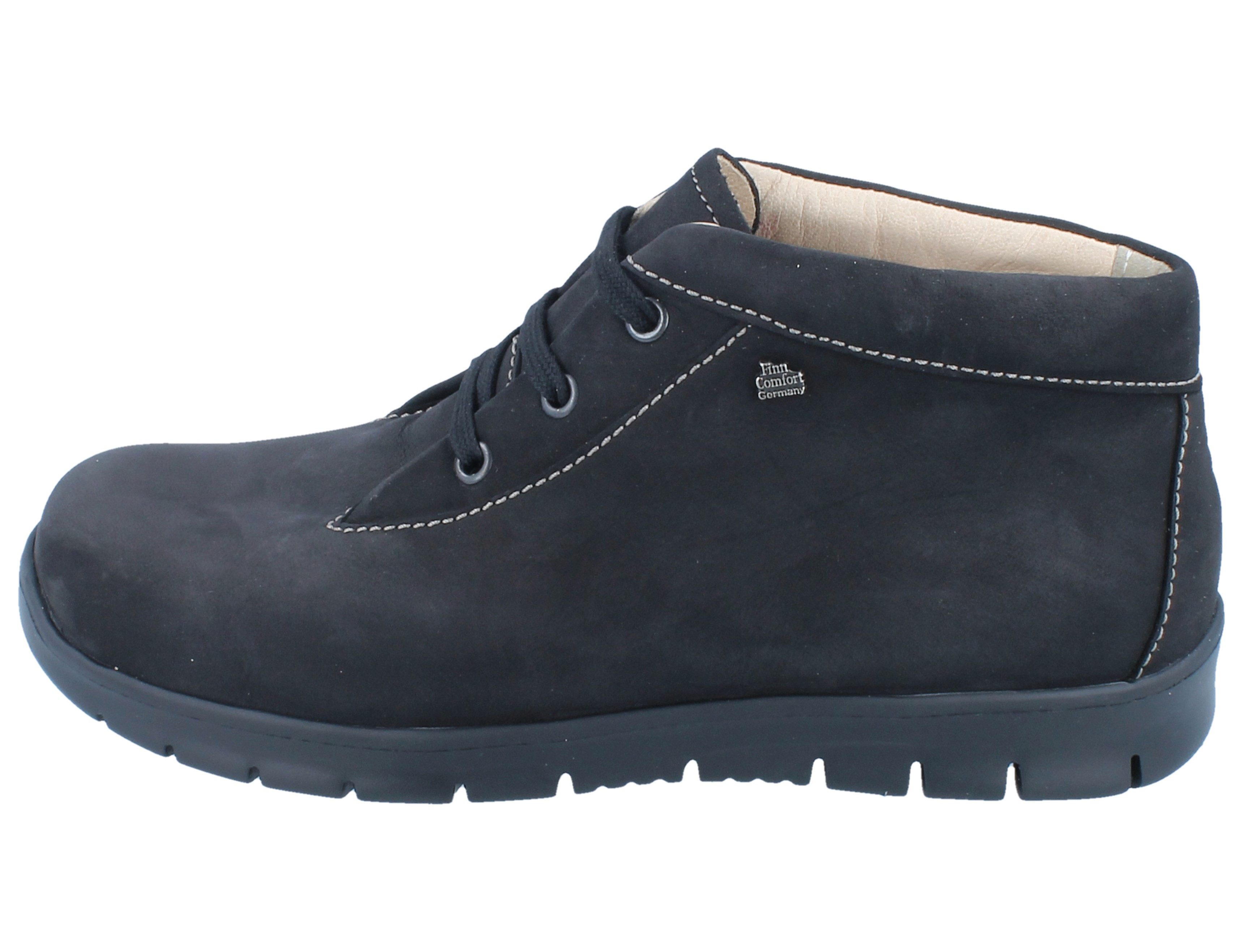 Finn Comfort FINN COMFORT Leon Damen Schnürschuhe knöchelhoch schwarz Nubukleder - Stiefel Wechselfußbett