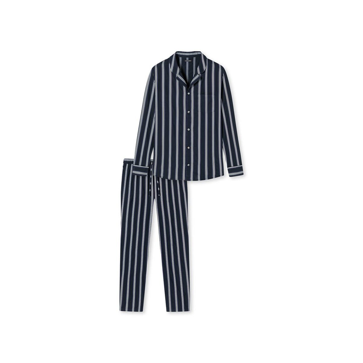 dunkel-blau tlg) Schiesser (1 Pyjama