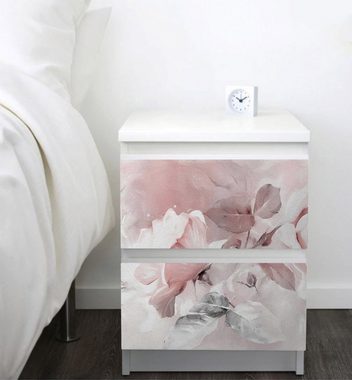 MyMaxxi Möbelfolie Kommodenaufkleber Malm blühende Rosen gemalt mit Ölfarbe