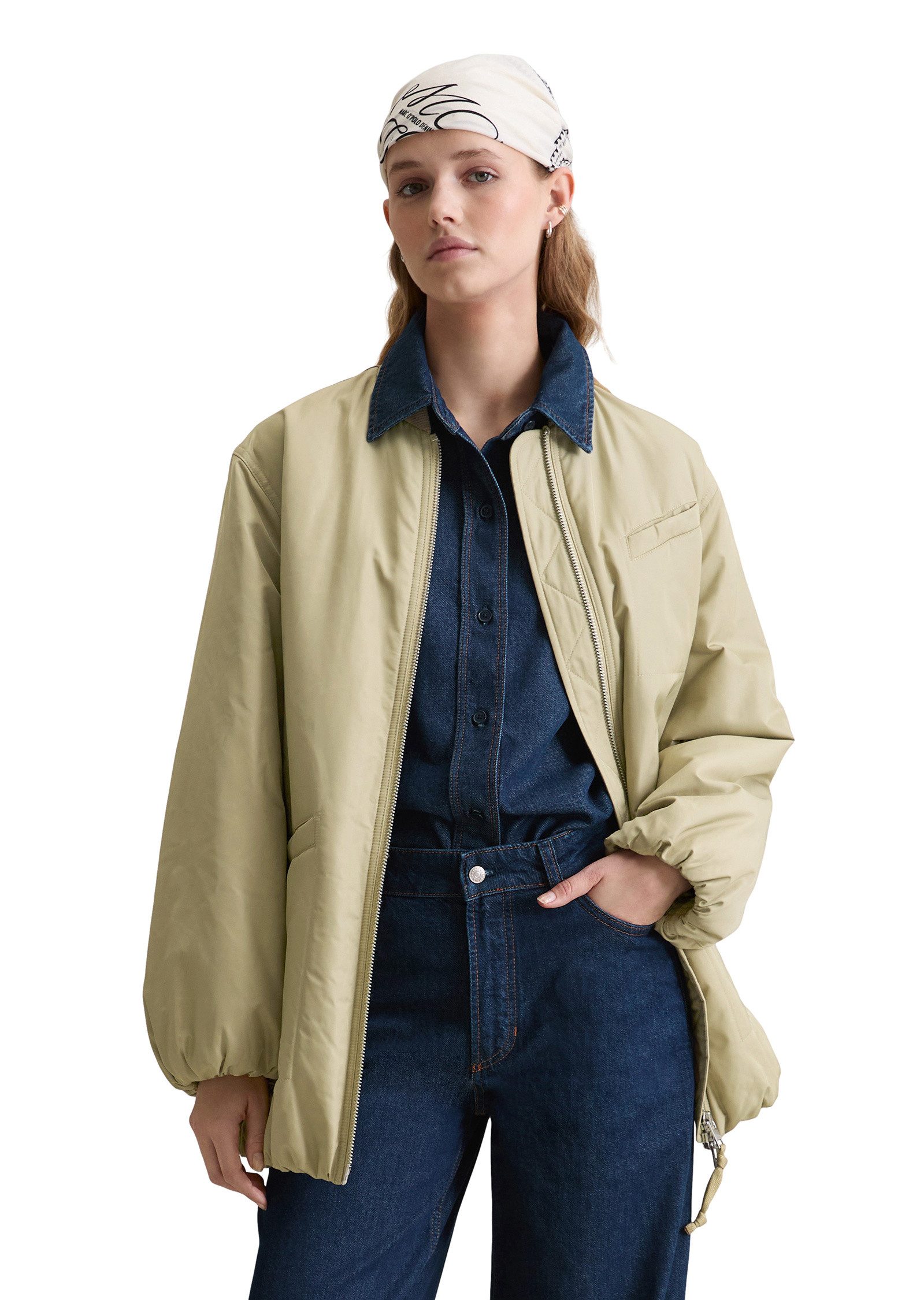 Marc O'Polo DENIM Kurzmantel aus recyceltem Polyester günstig online kaufen