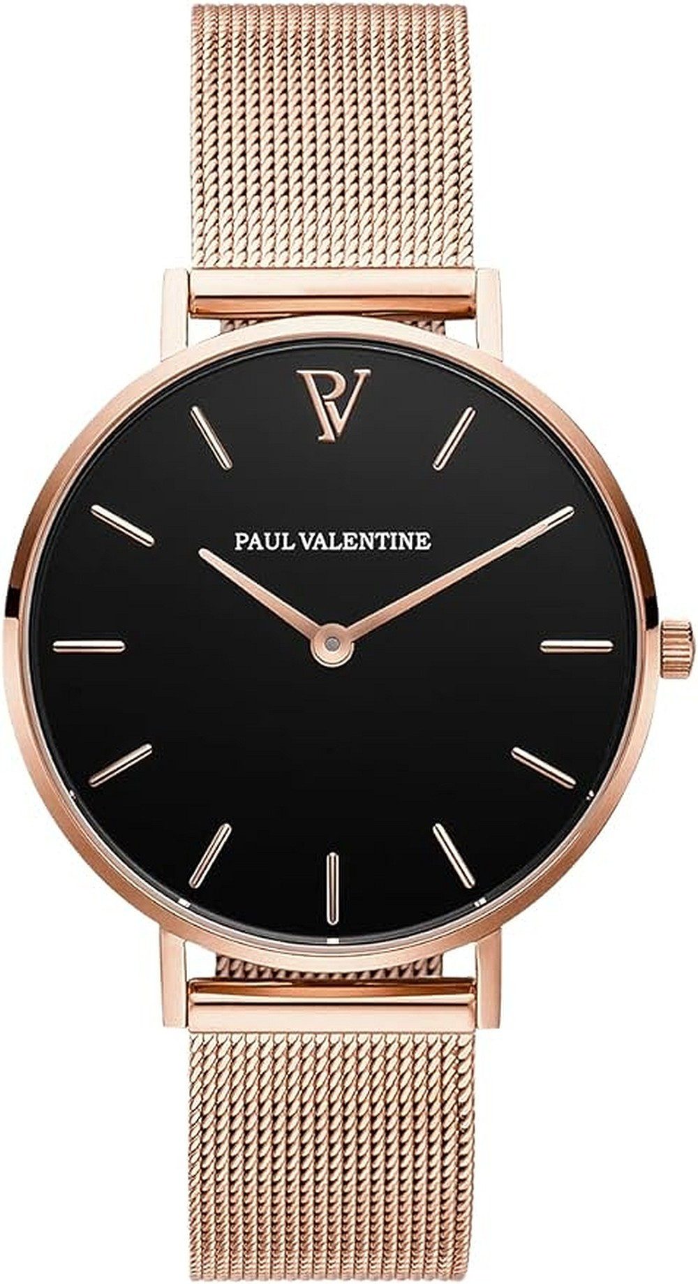 Paul Valentine Quarzuhr PEARL ROSE GOLD MESH