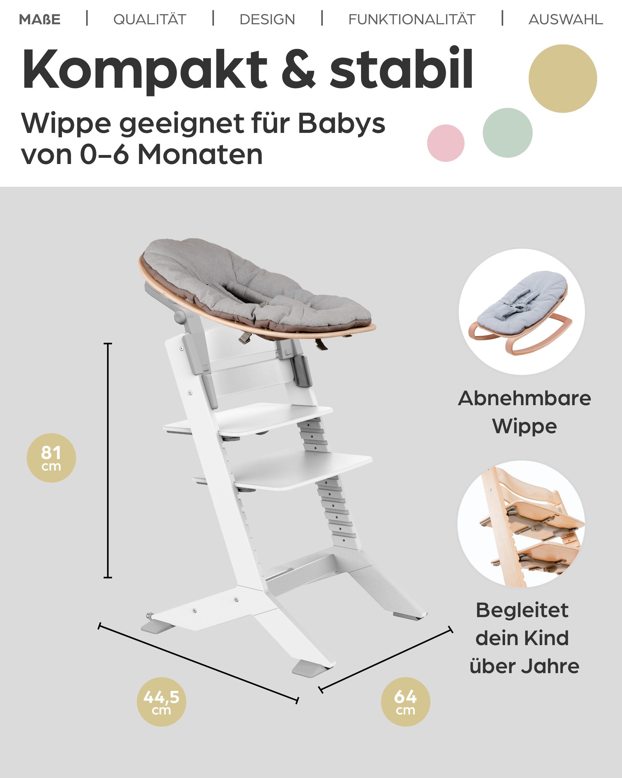 Geuther Kinderstuhl Kinderstuhl NALA mit Newborn-Set