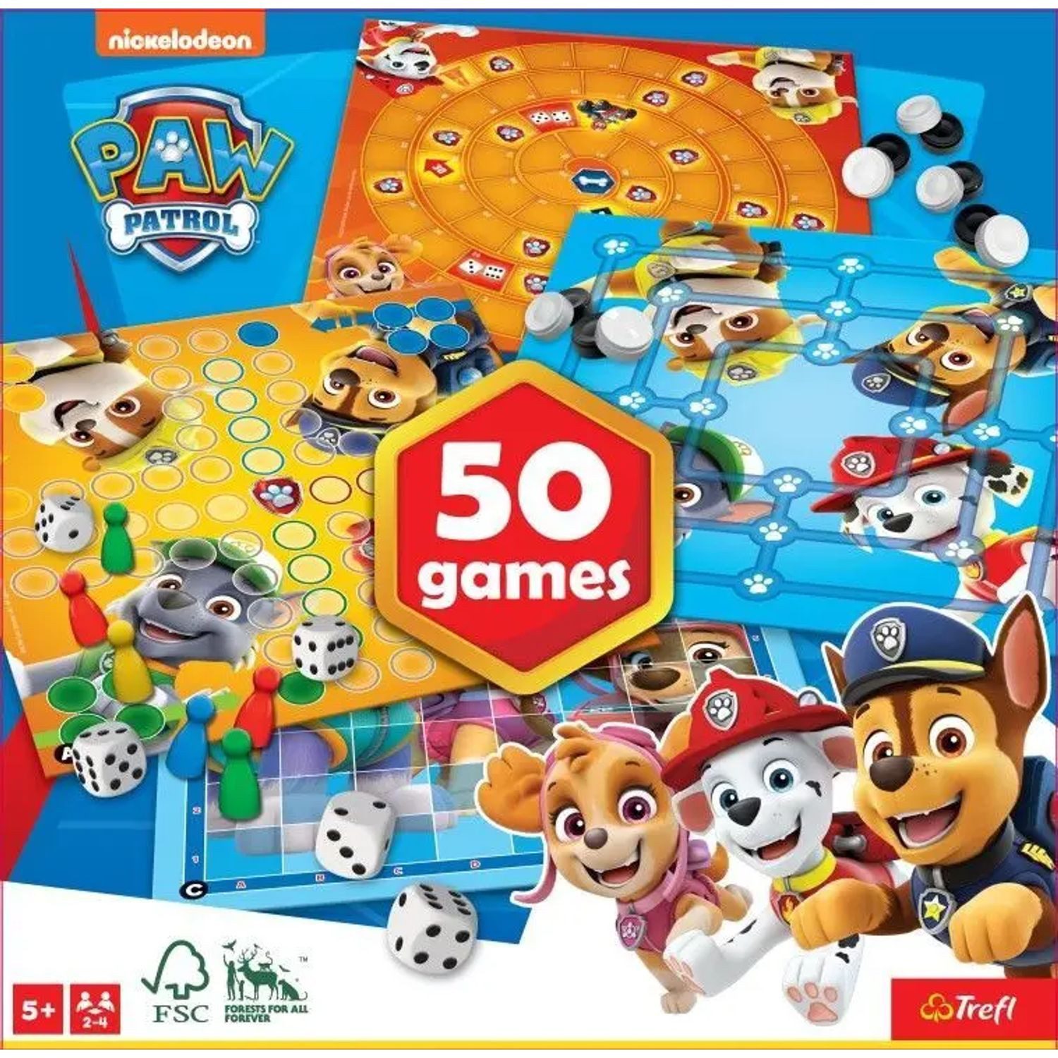Trefl Spiel Spielesammlung 50 Spielmöglichkeiten Paw Patrol