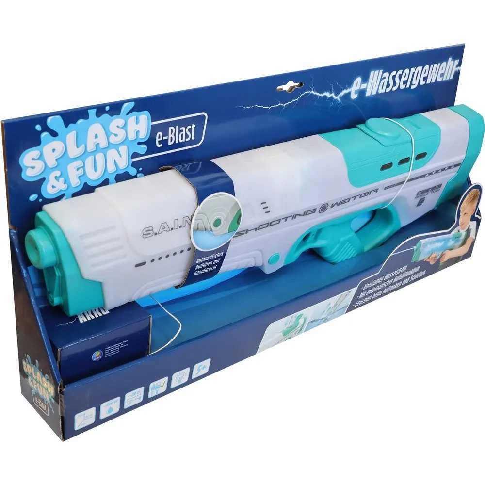 Splash & Fun Wasserpistole Splash & Fun Wassergewehr mit Licht, 56,5 cm, elektrisch