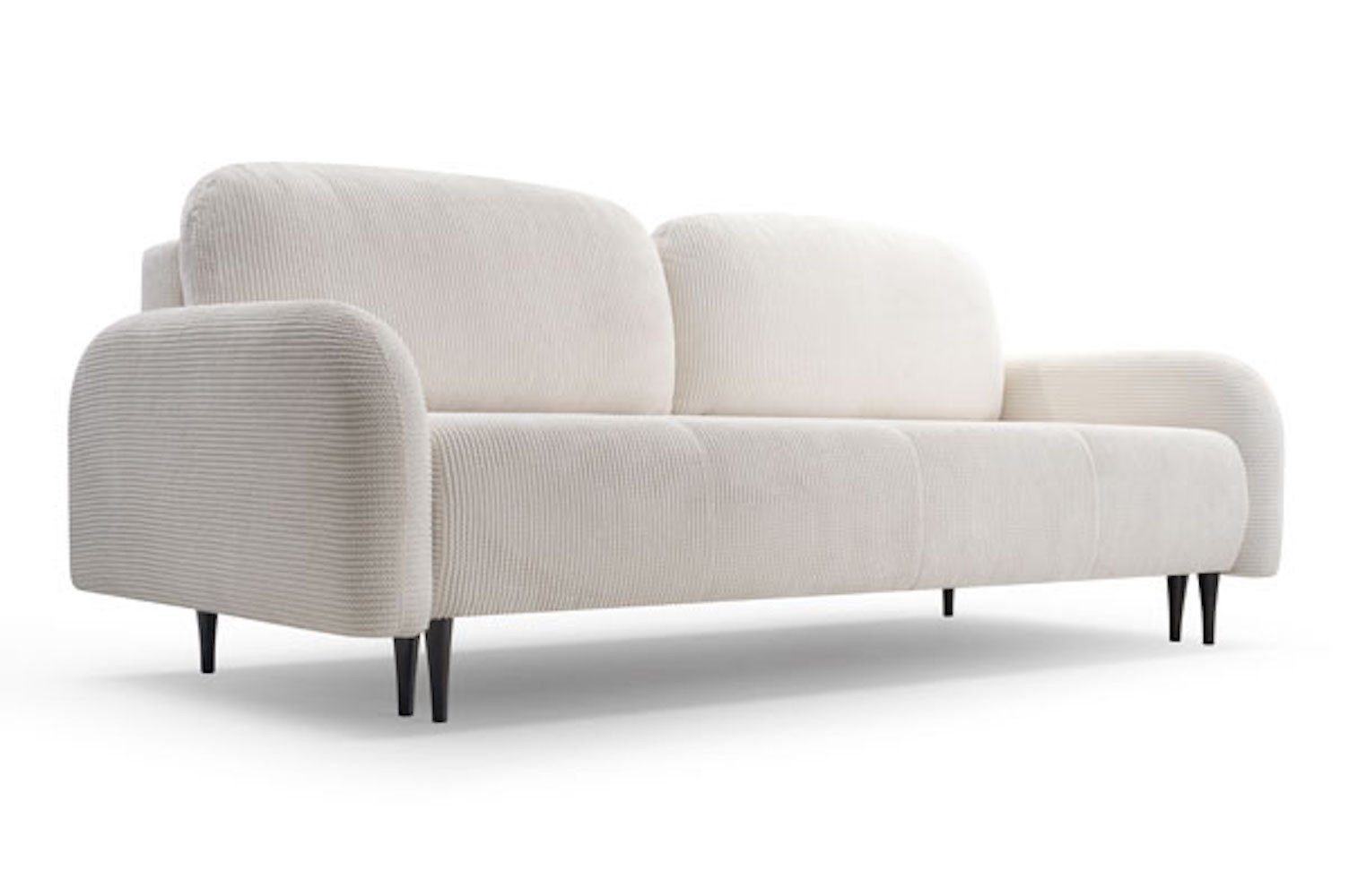 mit Bettkasten wählbar weiß Cloud, Feldmann-Wohnen Farbe 230cm 2-Sitzer Schlaffunktion und