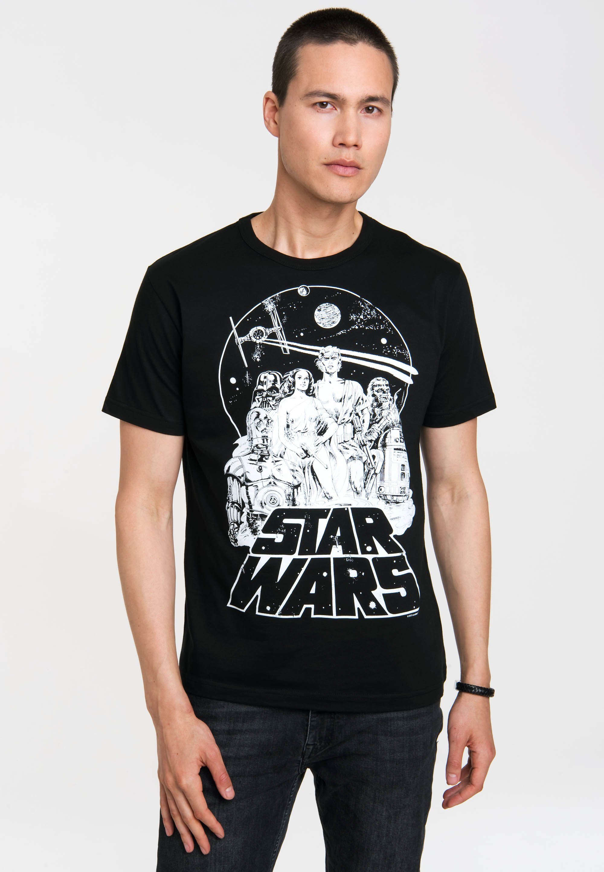- mit T-Shirt LOGOSHIRT Sterne Krieg der Star Wars-Druck Classic coolem