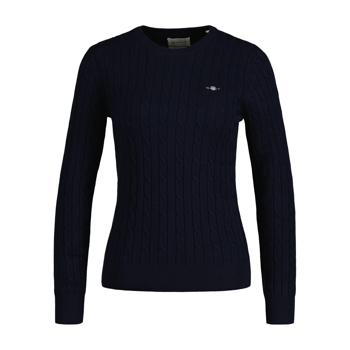 Gant Rundhalspullover 4800100 Damen Rundhalspullover aus Stretch Baumwolle günstig online kaufen