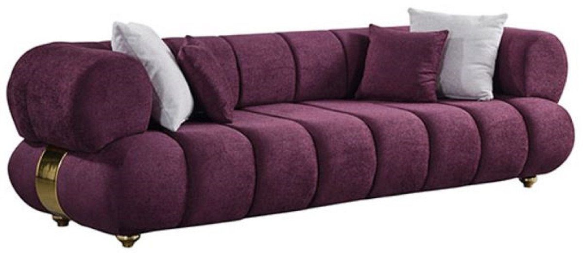 Kollektion Gold Casa 4er - Lila Möbel Sofa Padrino - 4-Sitzer Wohnzimmer Sofa - Moderne Wohnzimmer Luxus Luxus Modernes /