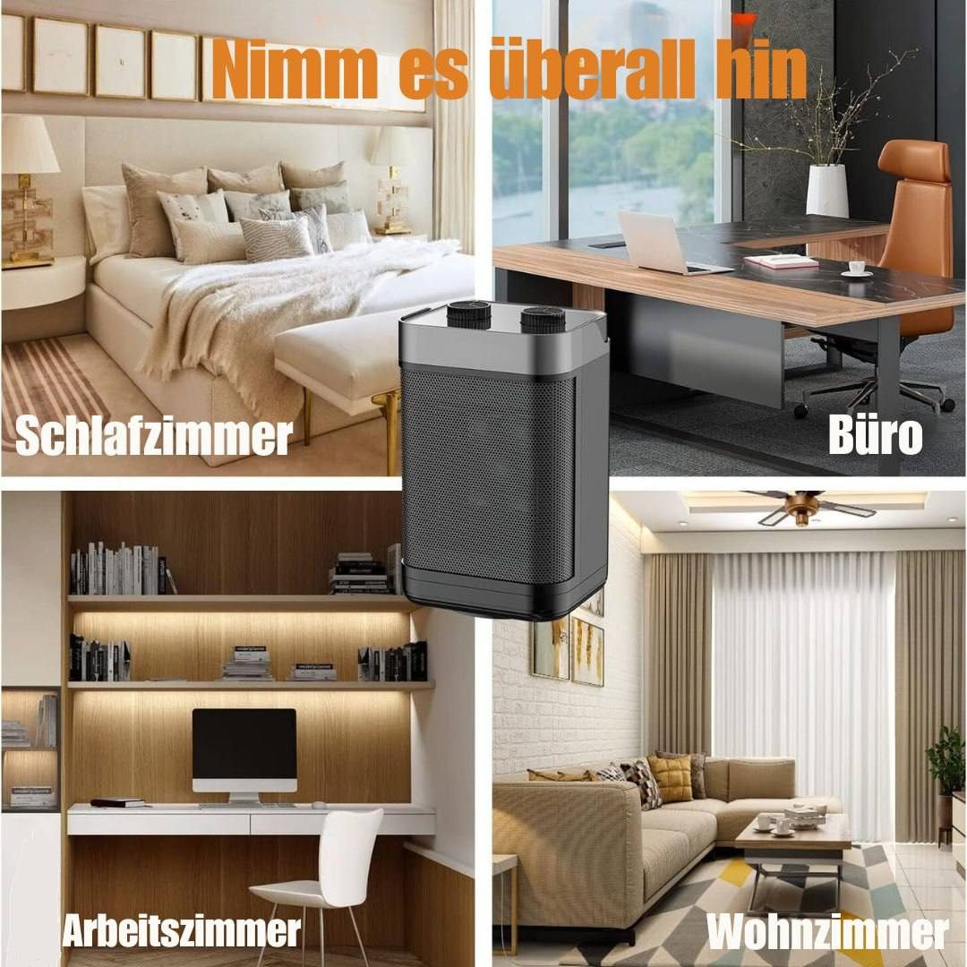 Diyarts Keramikheizlüfter, 1500 W, Vielseitiger, sicherer Keramik-Heizturm mit 3 Stufen