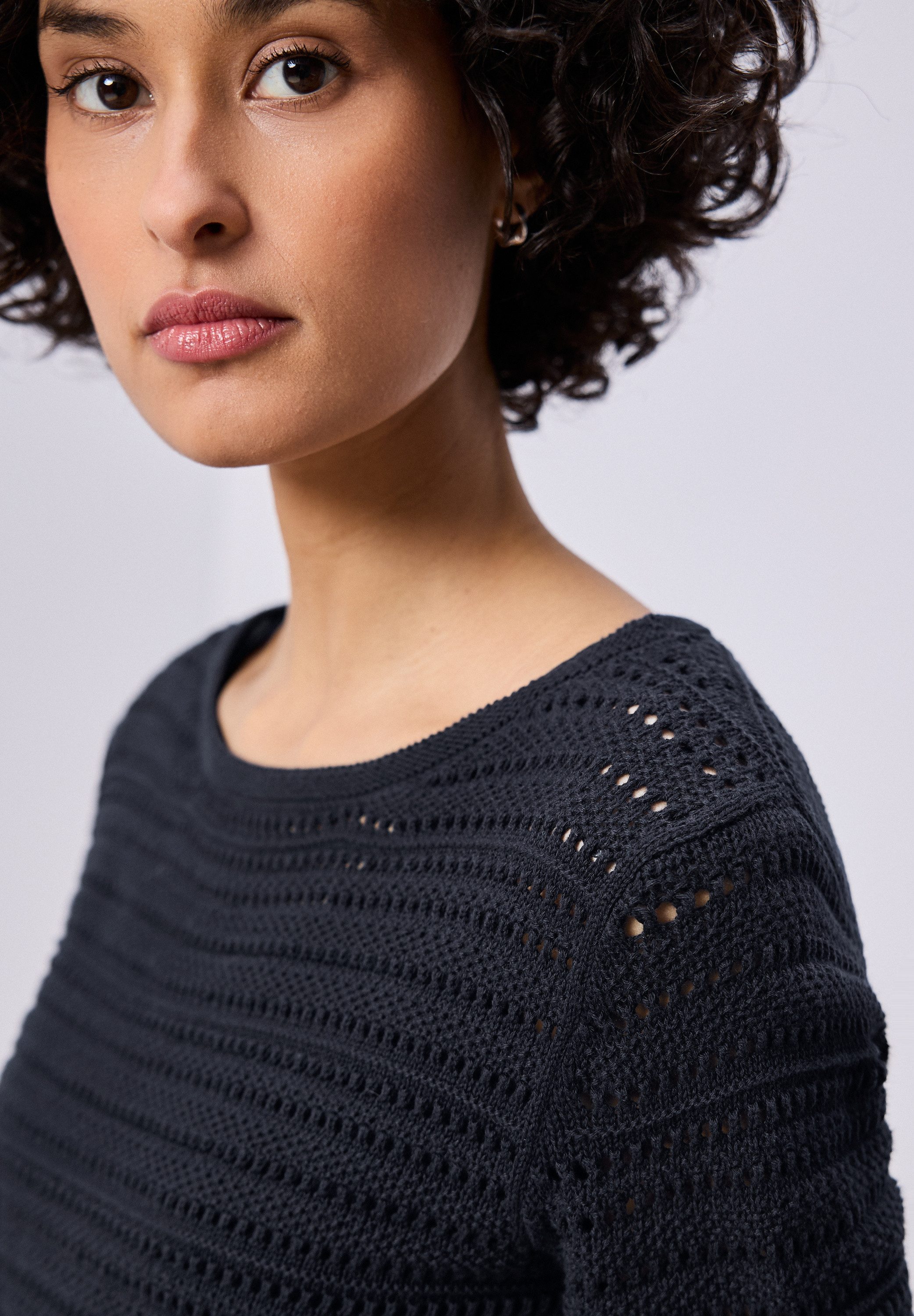 STREET ONE Strickpullover aus reiner Baumwolle