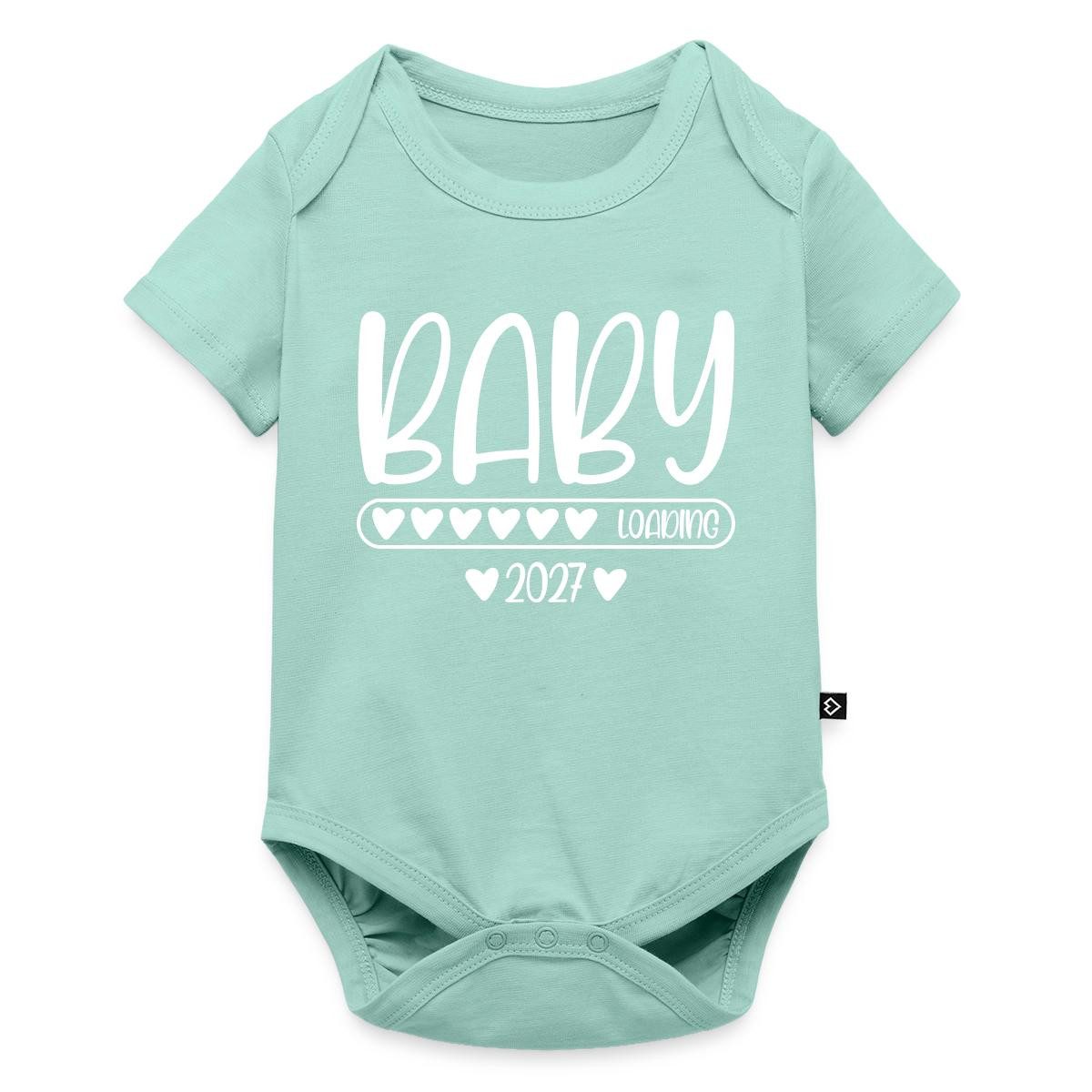 Spreadshirt Kurzarmbody Baby Loading, Baby 2027 Kurzarm Tages Baby Body (1-tlg)