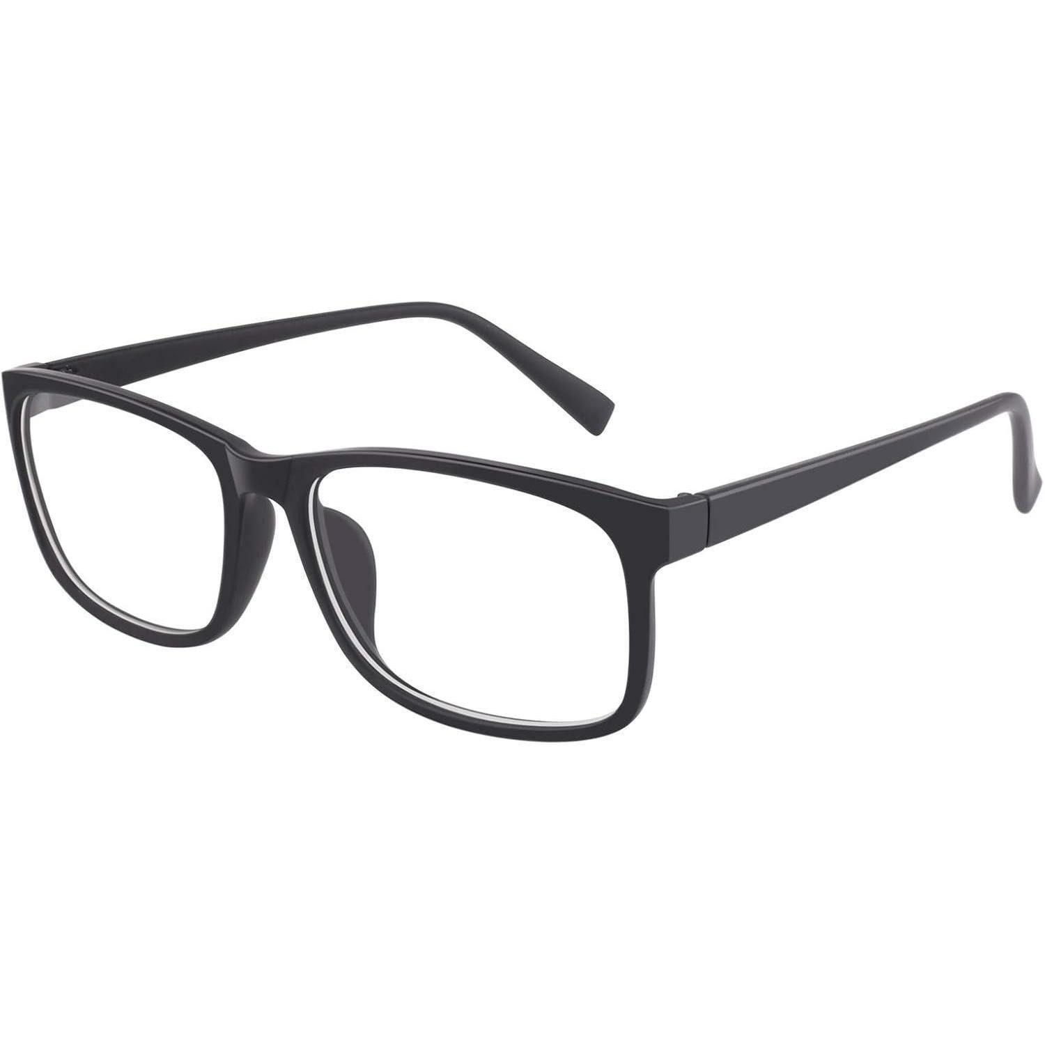 LuxusKollektion Brillengestell Brille Ohne Stärke PO2 Matt Schwarz
