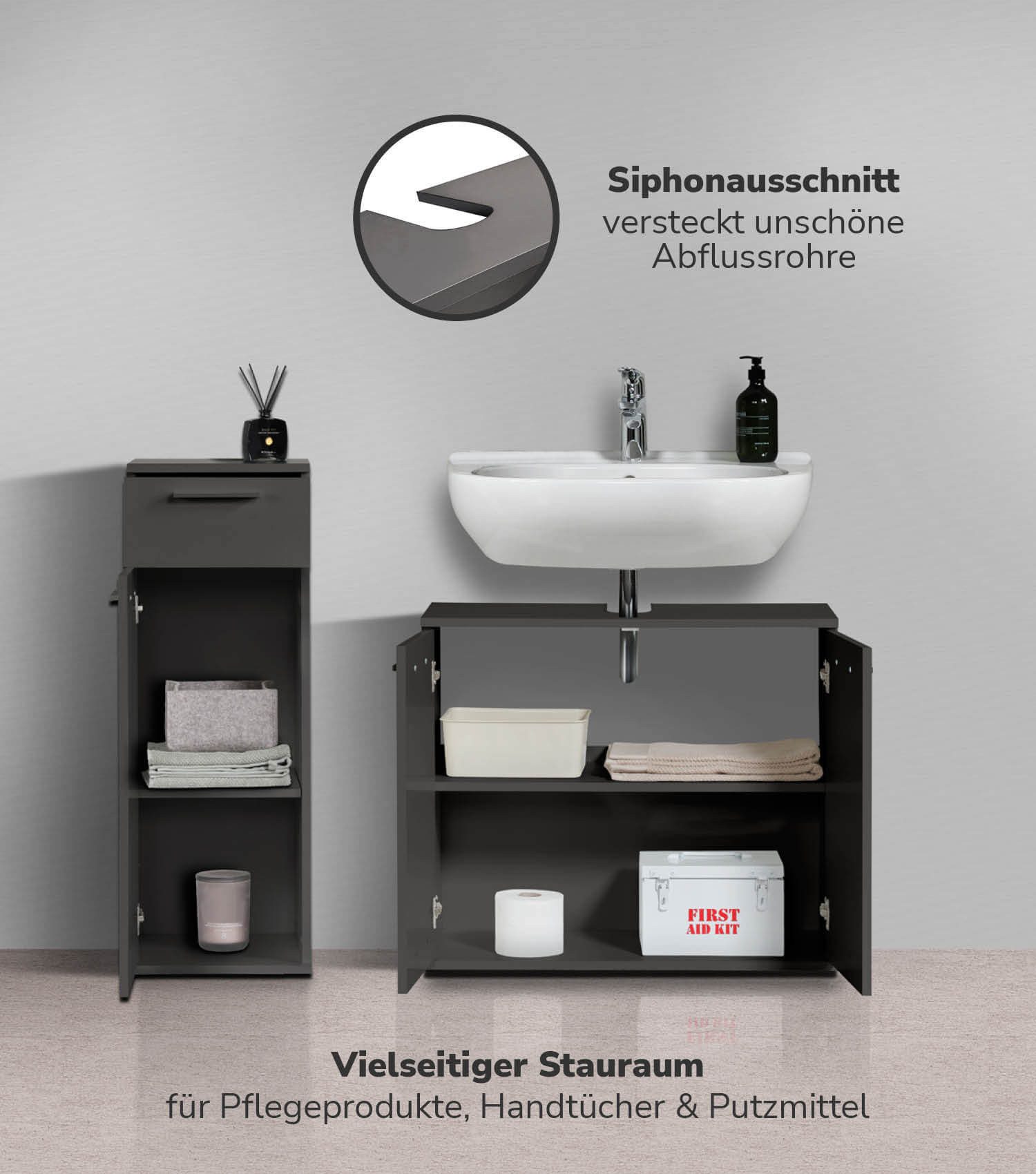 mokebo Badmöbel-Set Der Steuermann, (2-teilig), Unterschrank & Beistellschr günstig online kaufen