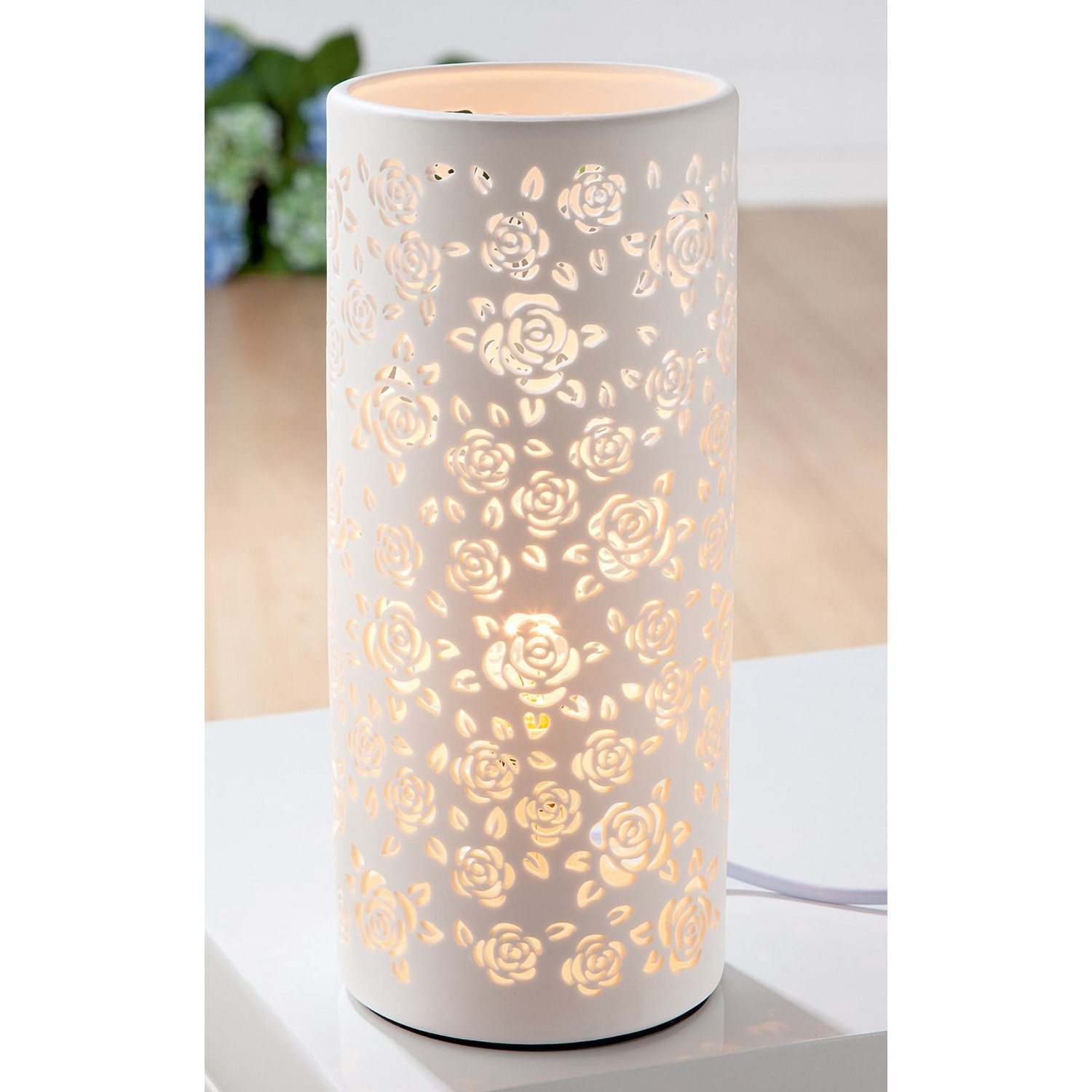 GILDE Tischleuchte GILDE Lampe Rose - günstig online kaufen