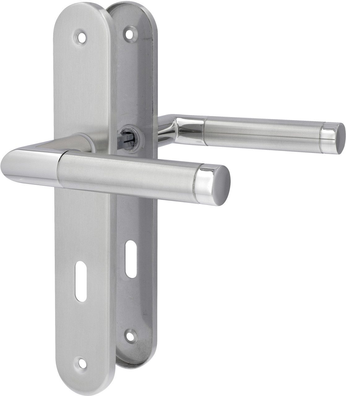 Alpertec Zimmertür Alpertec BB-Langschildgarnitur Tina Edelstahl