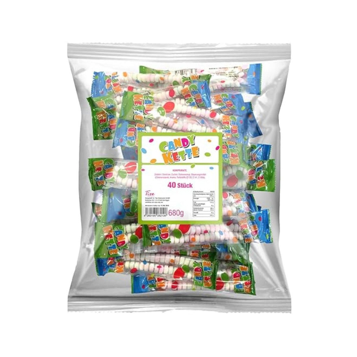 Tise Süßigkeit, Tise Süße Ketten einzeln verpackt 40 Stück in der Packung 750g