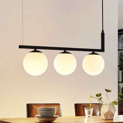 Nettlife Pendelleuchte Schwarz Esstisch 3 Flammig Vintage E27 Hängelampe Modern Hängeleuchte, Höhenverstellbar, LED wechselbar, für Küche Wohnzimmer Esszimmer Treppenhaus