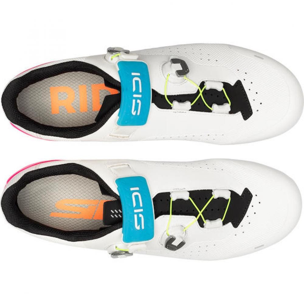Sidi Sidi ROAD GENIUS X WYVE white/fluo 40 Weiß - leistungsstarker Rennrads Fahrradschuh
