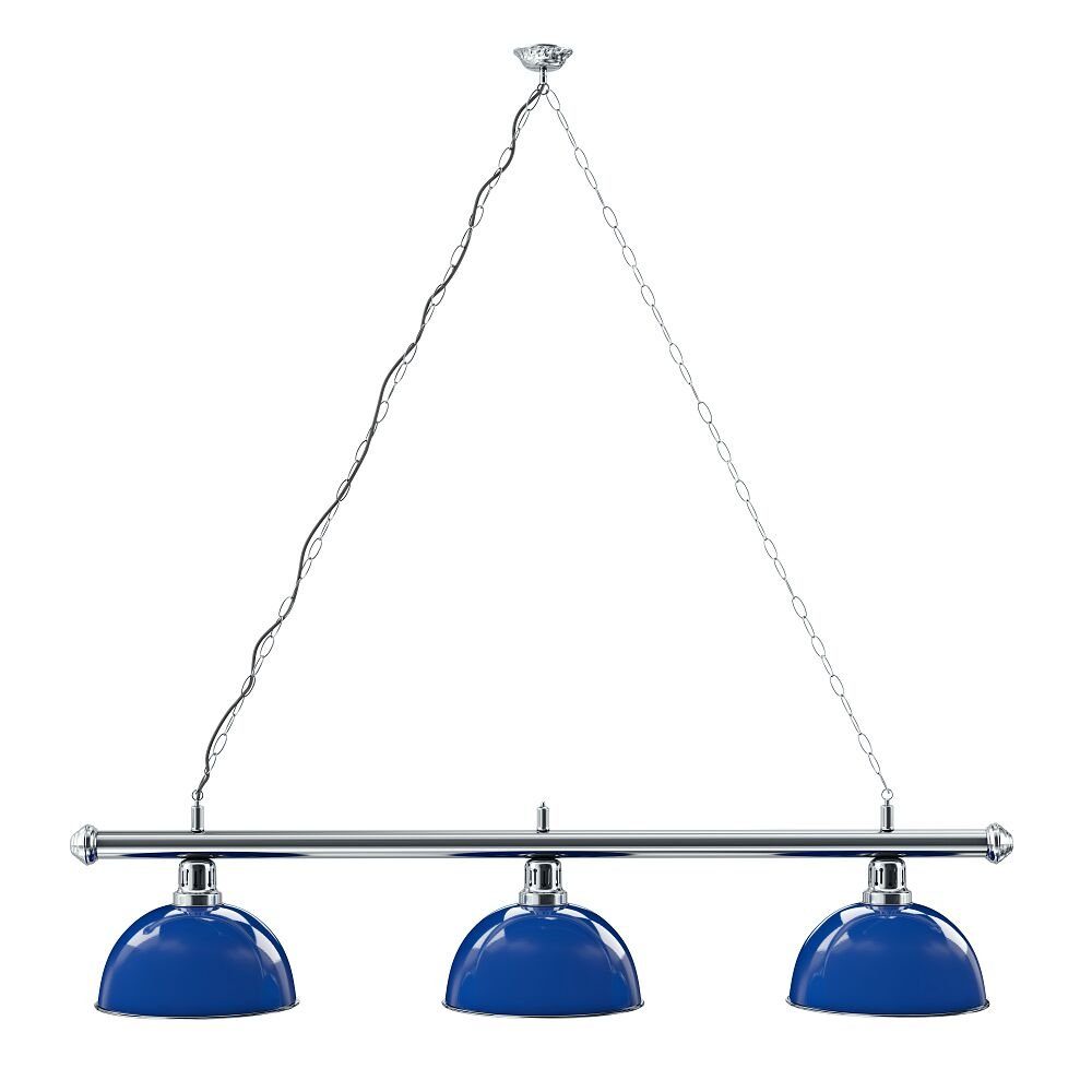 Sportime Hängeleuchten Billardlampe Casino Chrome, Für Spielfeldgrößen von 170 bis 270 cm (5ft - 9 ft) geeignet Blau