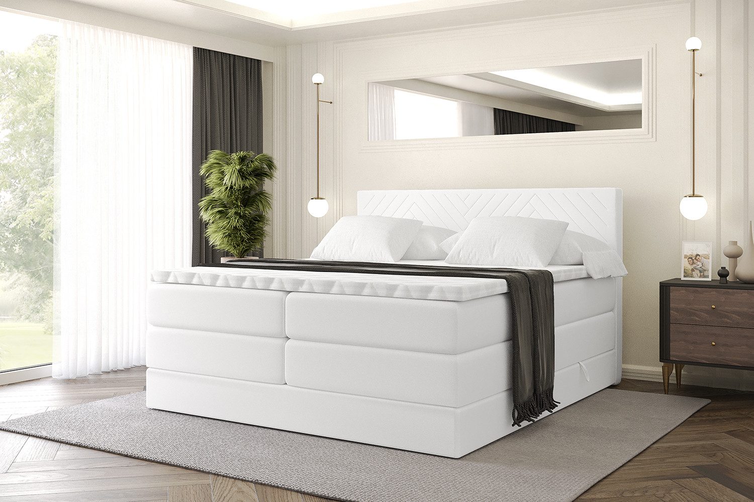 ALTDECOR Boxspringbett VEXA KING (Multipocket-Matratze H4, günstig online kaufen