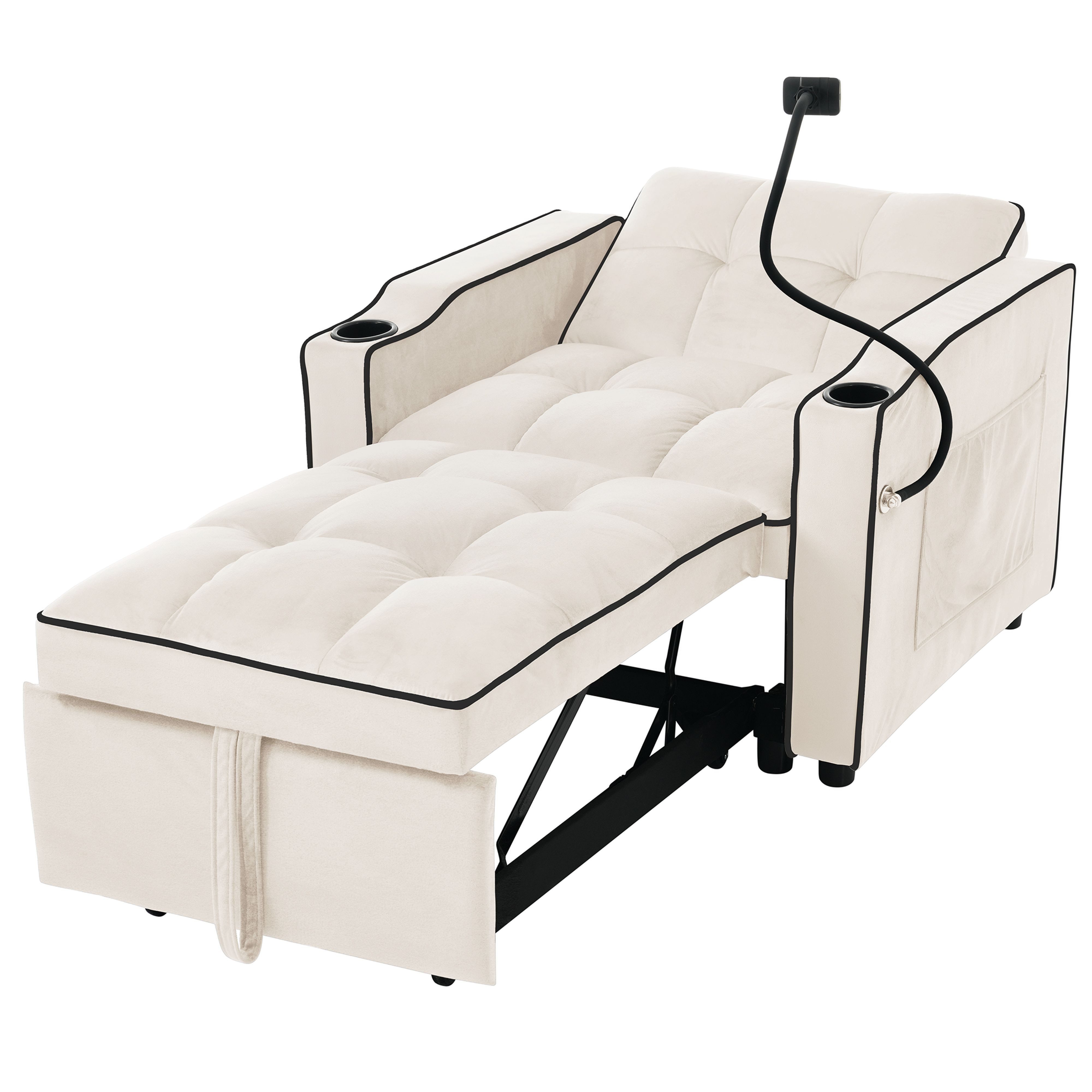 BlingBin Schlafsofa 3-in-1 Ausziehbares Einzel-Sofa-Liegestuhl, 1 günstig online kaufen