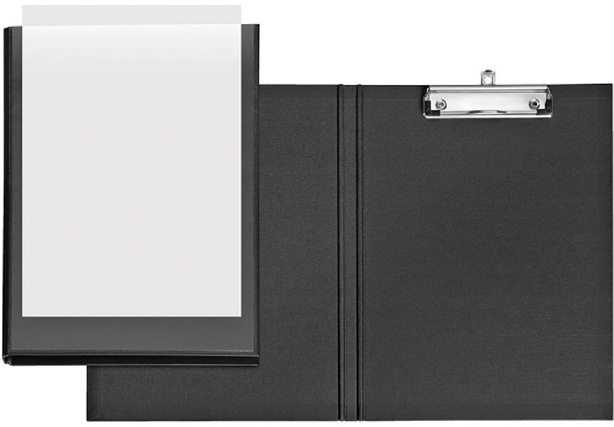 Schreibmappe Klemmbrettmappe A4 PP Velodur A4 PP schwarz/schwarz