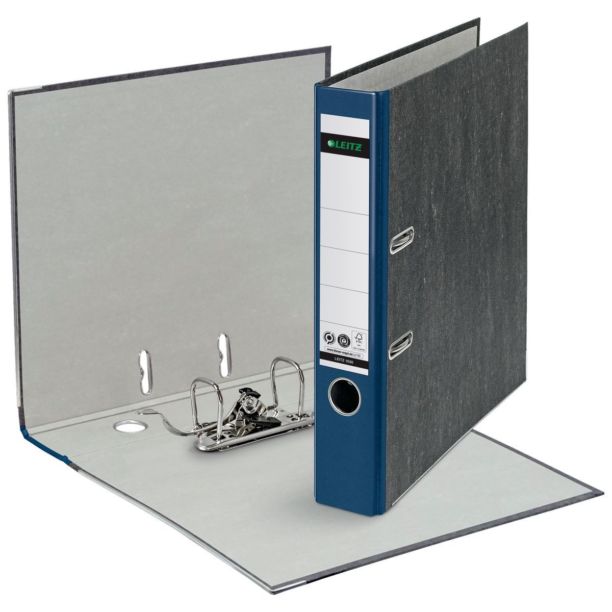 LEITZ Aktenordner LEITZ Standardordner 180° wolkenmarmor/blau DIN A4 Rückenbreite 5cm