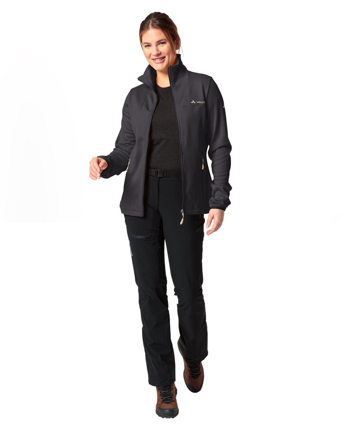 Klimaneutral VAUDE (1-St) phantom Women's Valsorda Outdoorjacke Fleece kompensiert black Jacket
