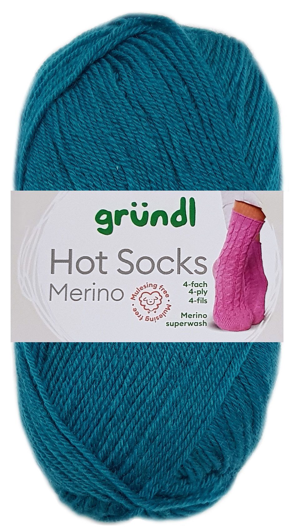 Gründl 50 Gramm Gründl Hot Socks Merino Superwash 4-fach Häkelwolle