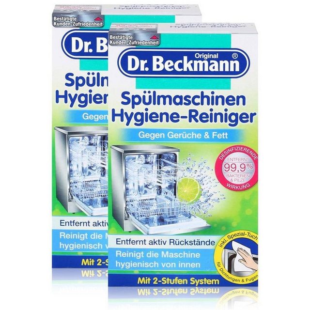 Dr. Beckmann 2x Dr. Beckmann Spülmaschinen Hygiene-Reiniger 75g – Entfernt aktiv Rü Spülmaschinenreiniger