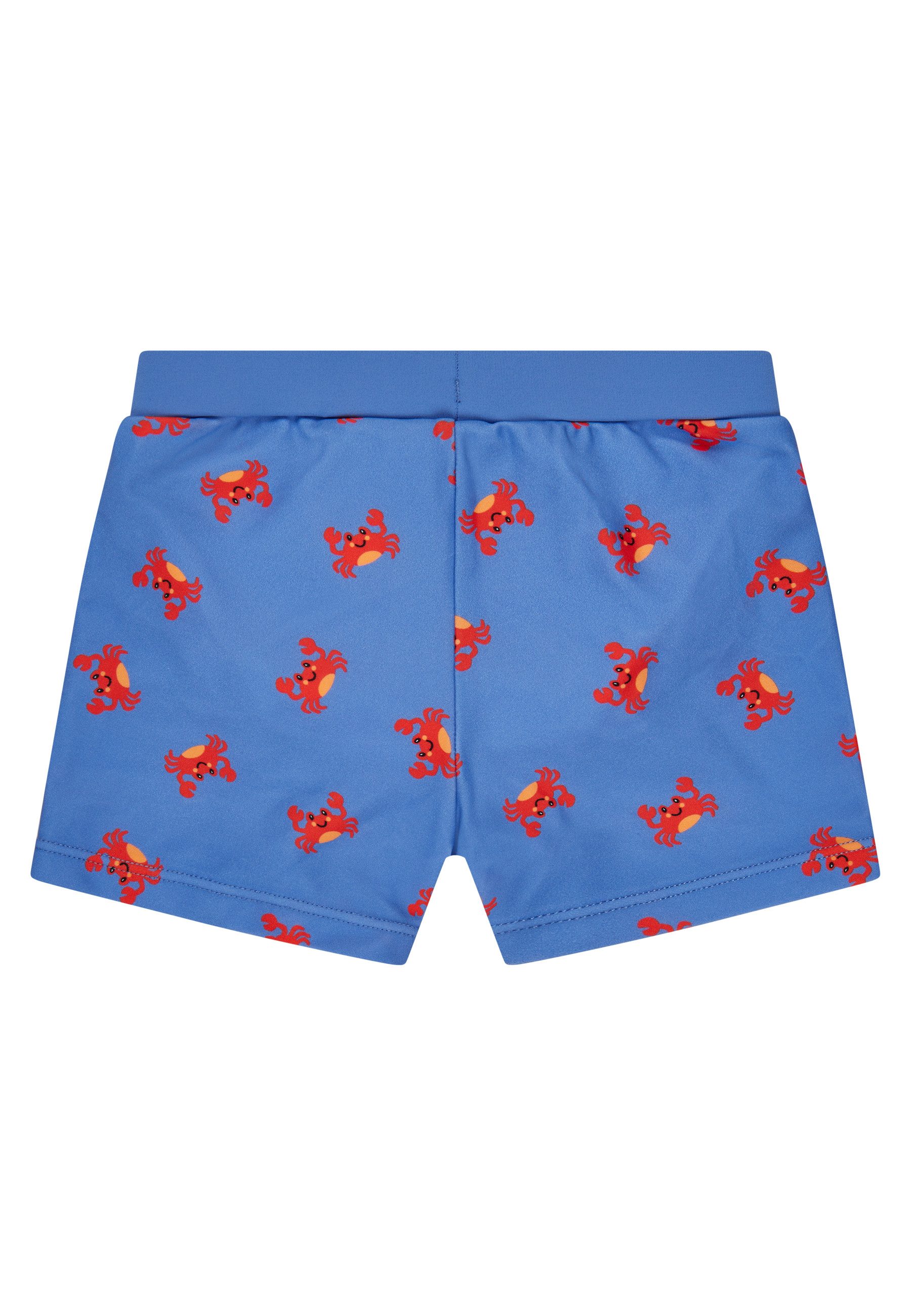 Sterntaler® Badehose UV-Schutz 50+ Badeshorts Krabbe (1-St) Badeshorts mit Krabben-Muster & Kordel, Windeleinsatz bis 86/92
