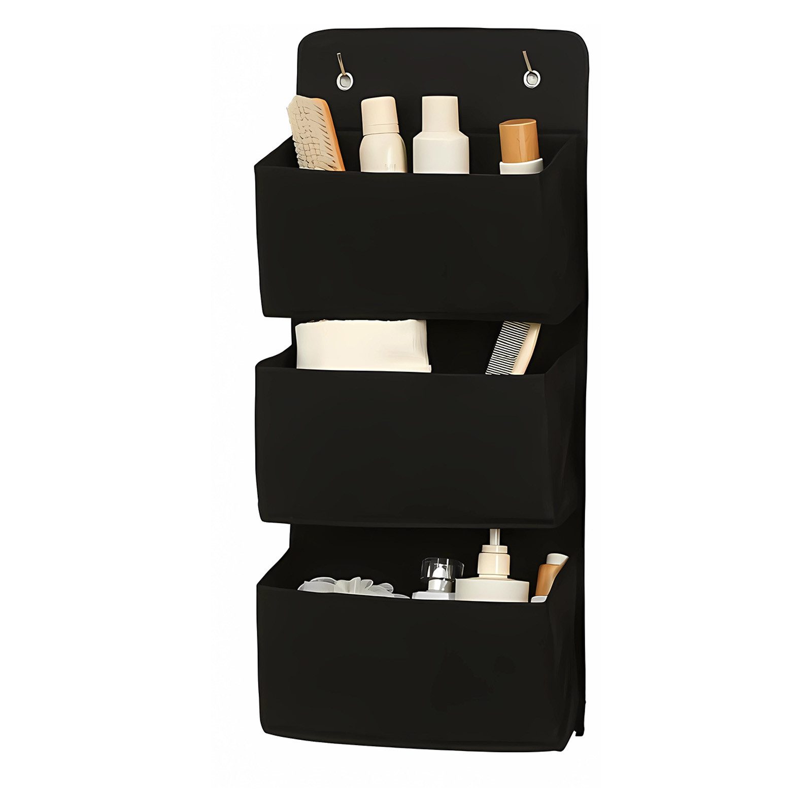 Jumpeak Aufbewahrungstasche Aufbewahrungstasche,aufbewahrungstasche klein,organizer tasche,2Farben (Packung, Dreistufige Aufbewahrungstasche zum Aufhängen), wickelorganizer zuhause,aufbewahren & verstauen,Stoff, inklusive Haken