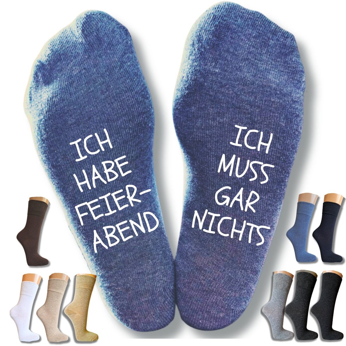 bentini Basicsocken Spruchsocken "Ich muss gar günstig online kaufen