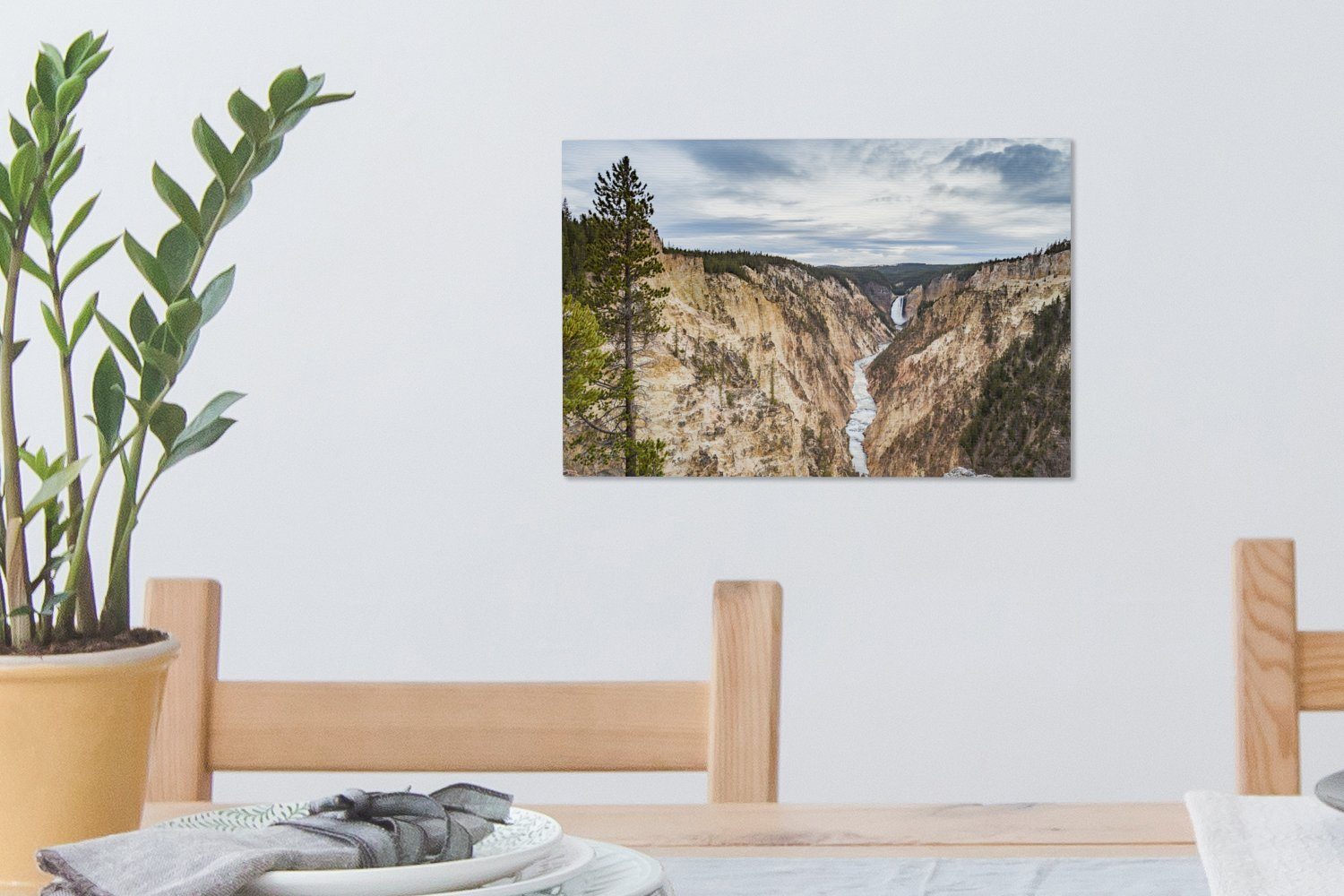 Leinwandbild Wanddeko, Aufhängefertig, Yellowstone Leinwandbilder, Staaten, OneMillionCanvasses® 30x20 Wandbild Vereinigte St), cm (1