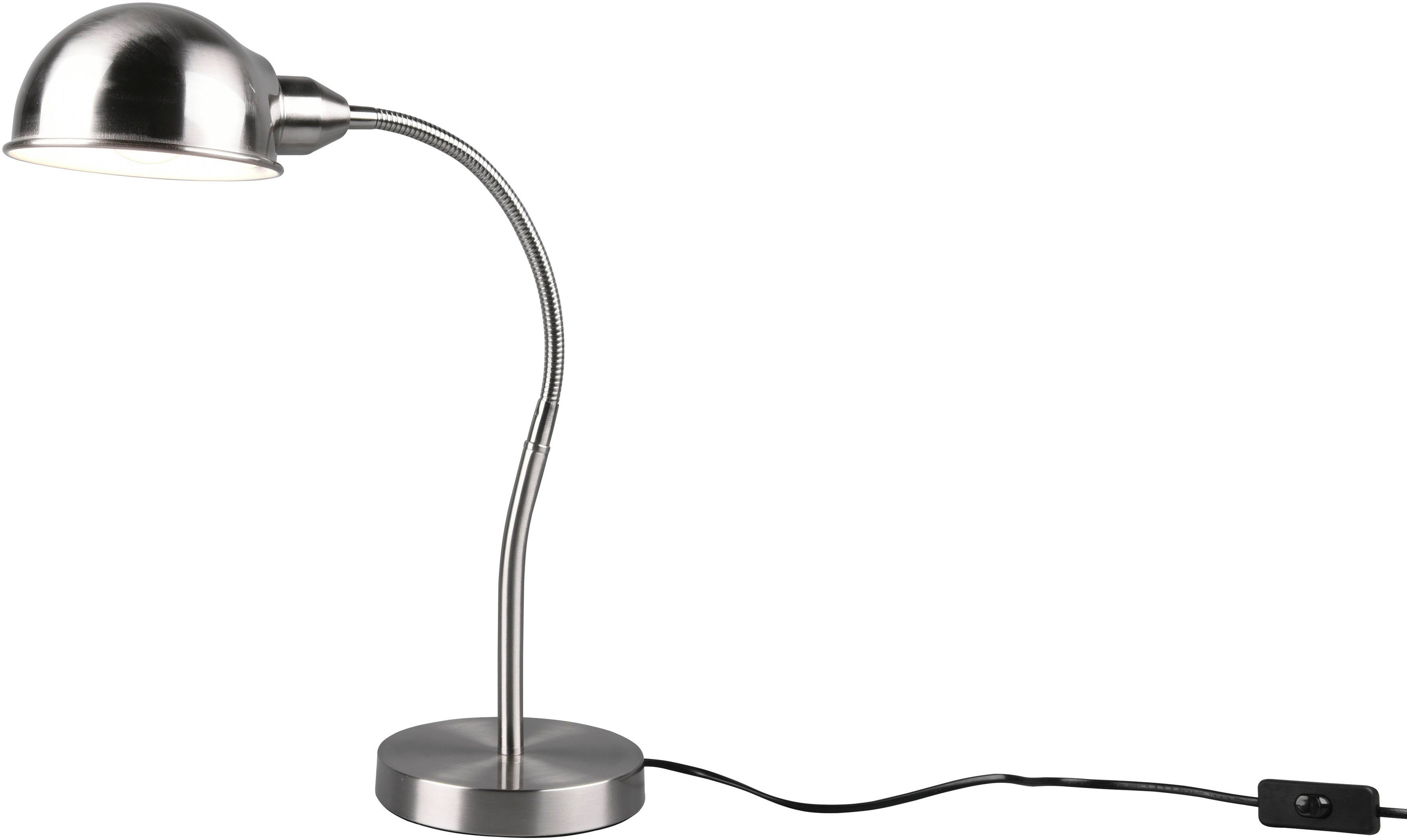 - Leuchtmittel, 10W, Schnurschalter, flex. TRIO Ein-/Ausschalter, 1xE27 kaltweiß, Perry, ohne Tischleuchte verstellbar, warmweiß Leuchten verstellbar Schreibtischlampe exkl. Büro, flexibel