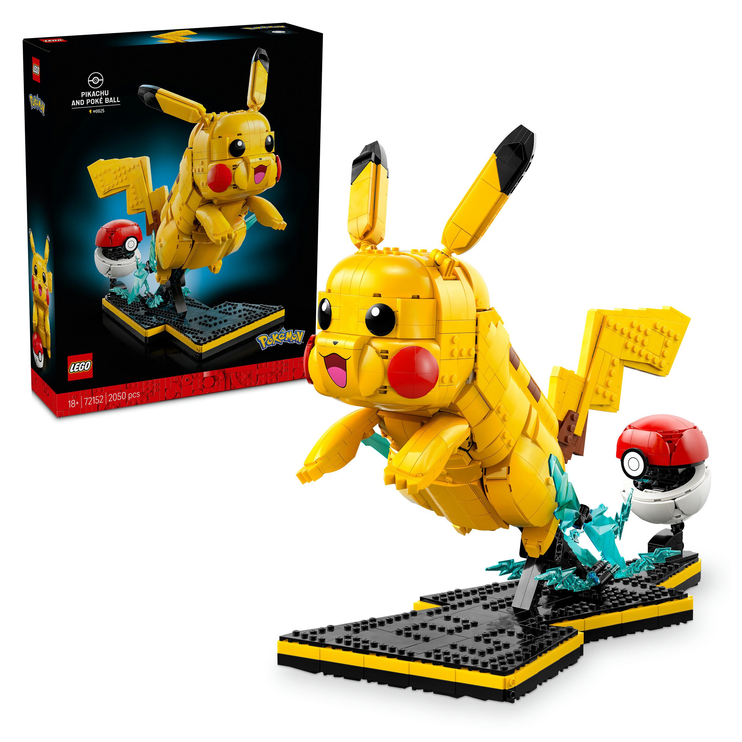LEGO® Pikachu und Pokéball (72152), LEGO Pokémon Konstruktionsspielsteine, (2050 St)