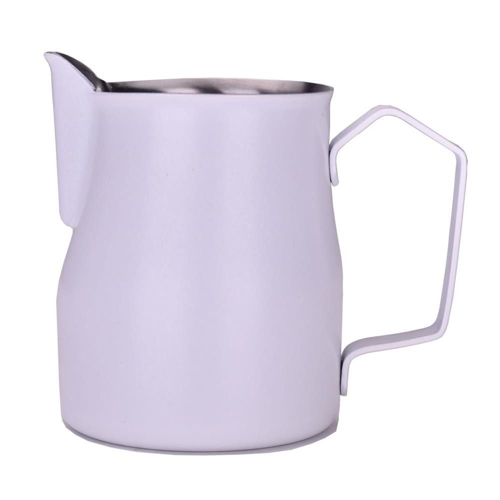 JOEFREX Milchkännchen Milchkanne 350ml weiß Barista Milk Pitcher, 0,35 l