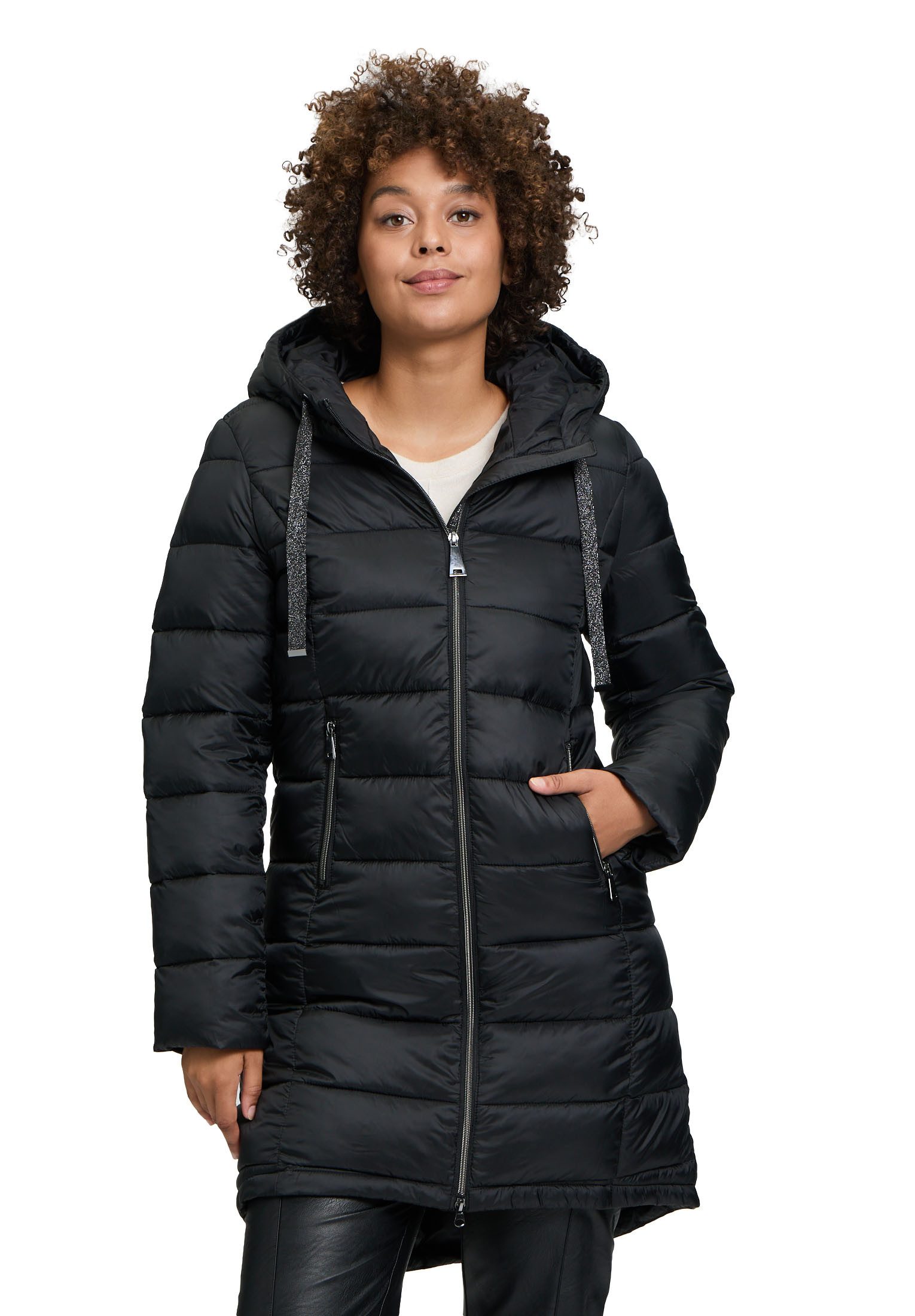 Cartoon Kurzmantel Jacke Watte Black günstig online kaufen