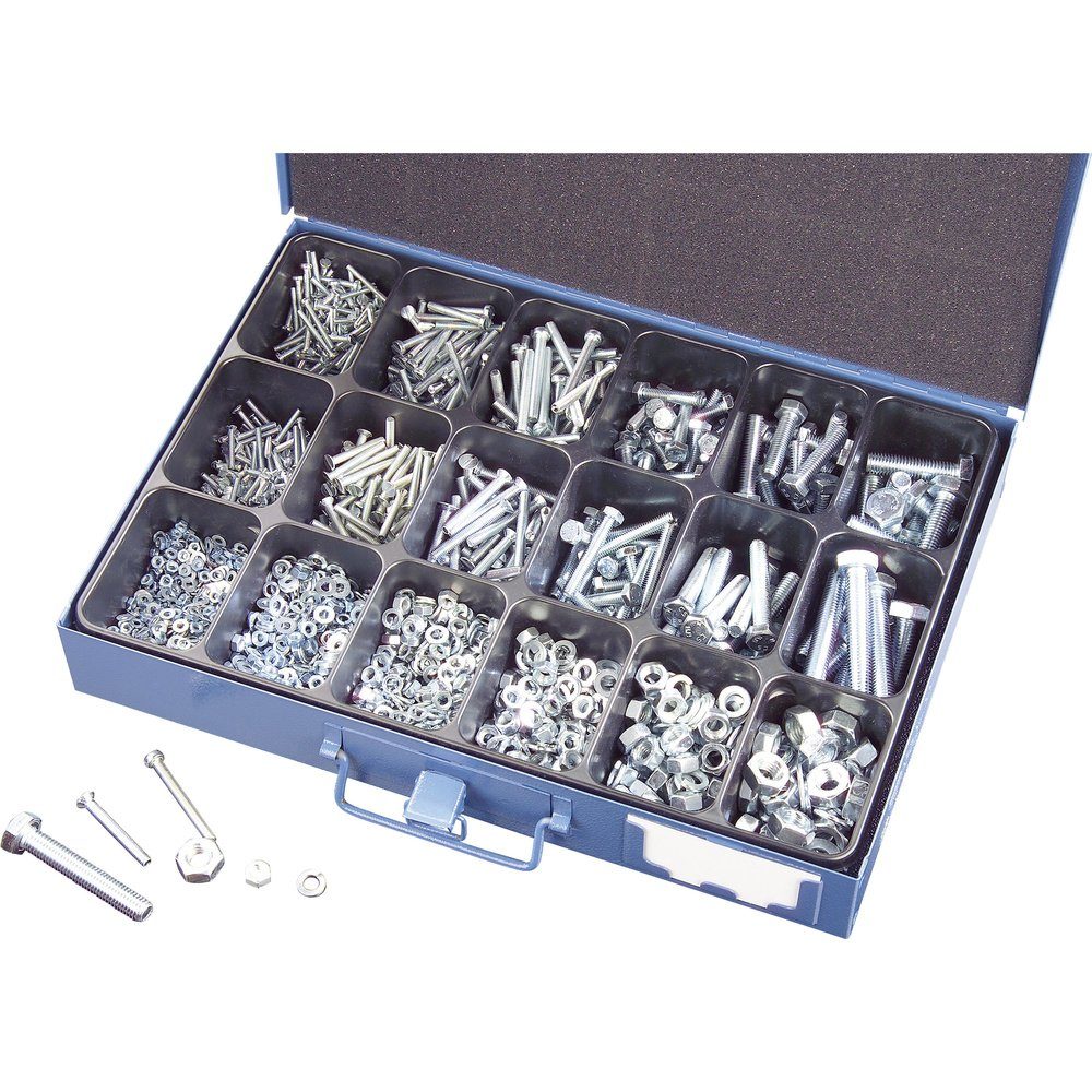 Natsen Schrauben-Set 560pcs Linsenkopfschrauben Innensechskant M3 M4 M5 M6,  (mit Muttern und Unterlegscheiben, Edelstahl), Linsenschrauben  Maschinenschrauben Sortiment Kit in Aufbewahrungsbox