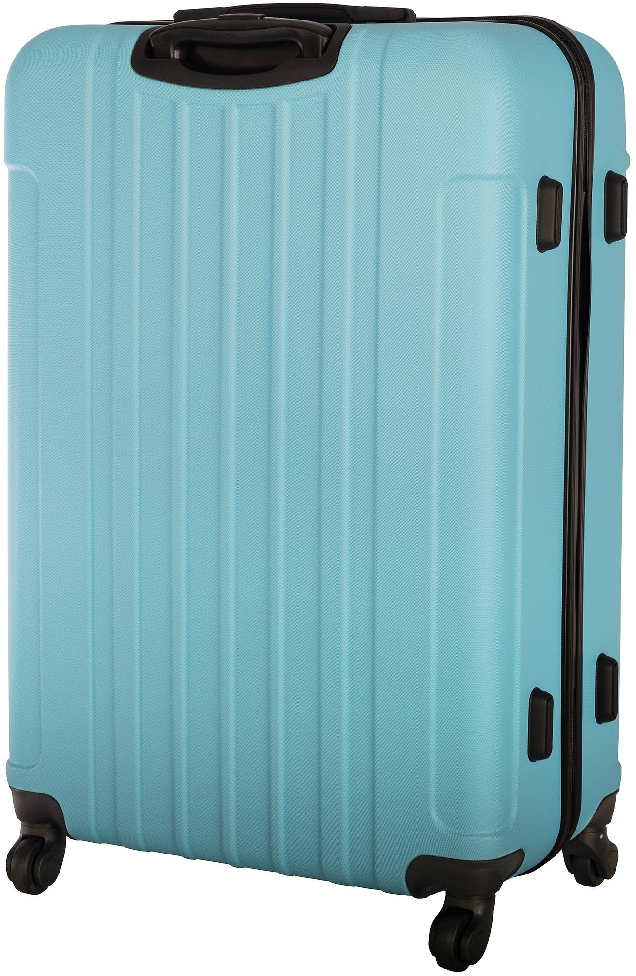 Koffer sky-blue Hartschalen-Trolley Hartschalenkoffer Cahoon Reisekoffer Liter 4 Rollen Trolley XL, / Hartschale 104