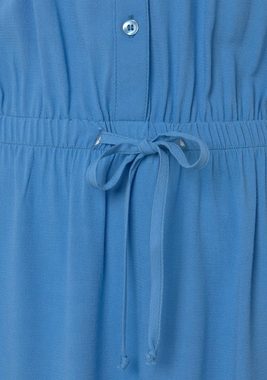 LASCANA Sommerkleid Hemdblusenkragen und V-Ausschnitt, Blusenkleid mit Gummizug