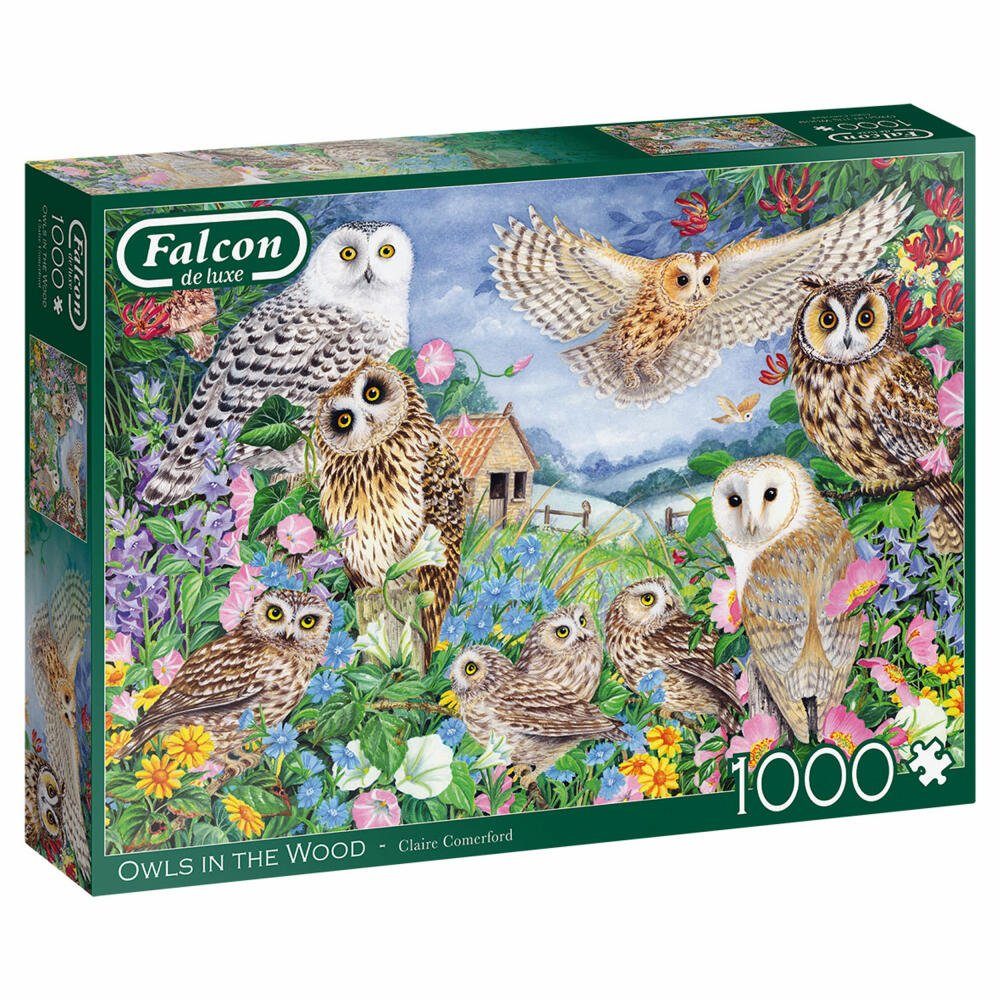 Jumbo Spiele Puzzle Falcon Owls in the Wood 1000 Teile, 1000 Puzzleteile