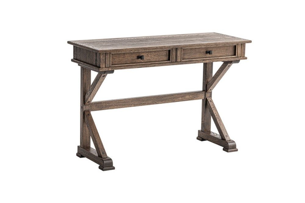 JVmoebel Konsolentisch Braune Konsole mit Hocker aus Holz für Schlafzimmer und Flur (Packung, 1-St., Kommode), Made in Europa