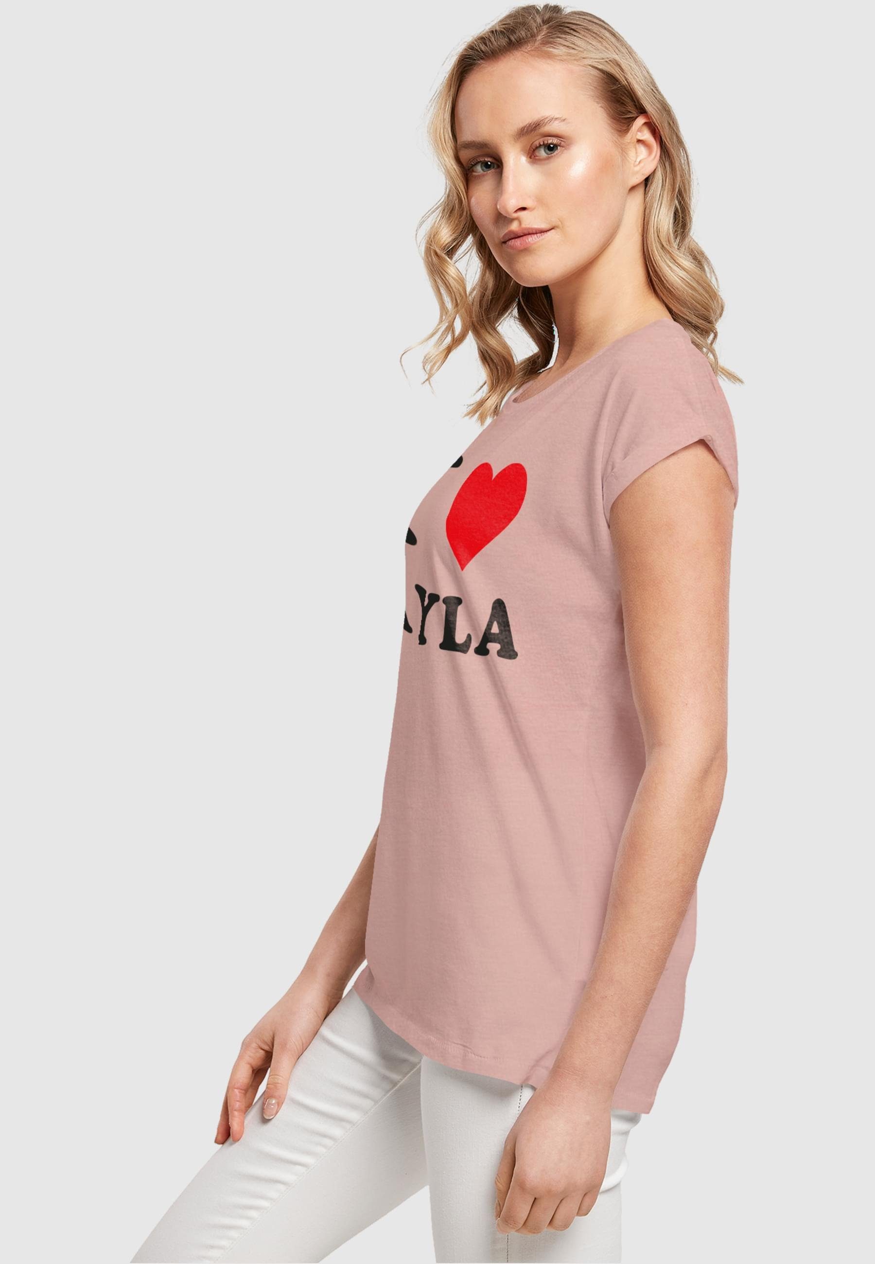 T-Shirt (1-tlg) Merchcode T-Shirt Layla Ladies Love I duskrose Damen