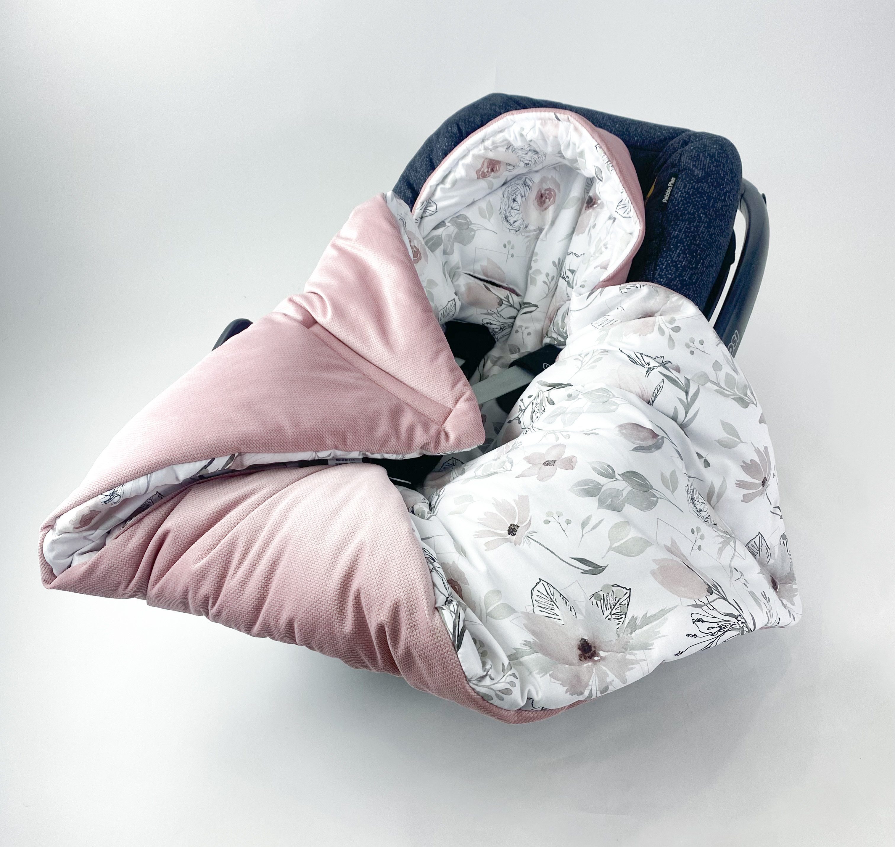 Einschlagdecke Babyschale Autositz mit Klettverschluss, 0-6 0-12 Monaten, Wattiert, BABEES